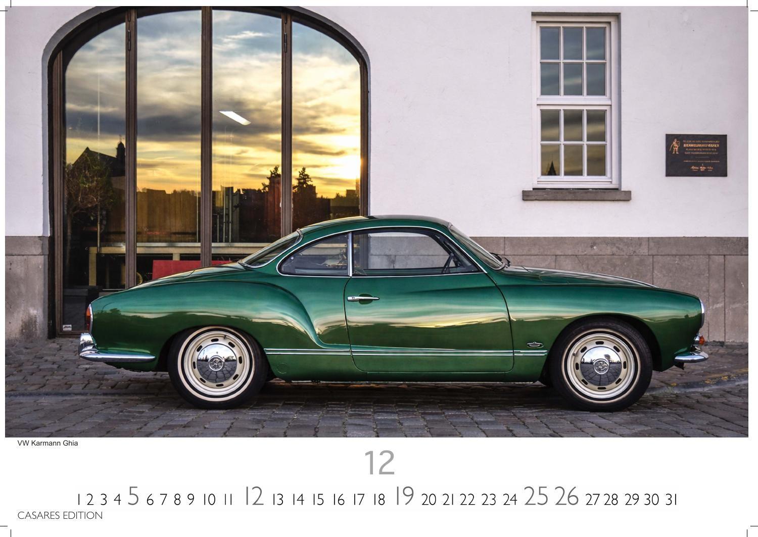Beispielinhalt (Bild) German Classic Cars Kalender 2027 - Wandkalender | Fotokalender Oldtimer 24x35 cm - deutsche Oldtimer - Meisterwerke deutscher Automobilgeschichte