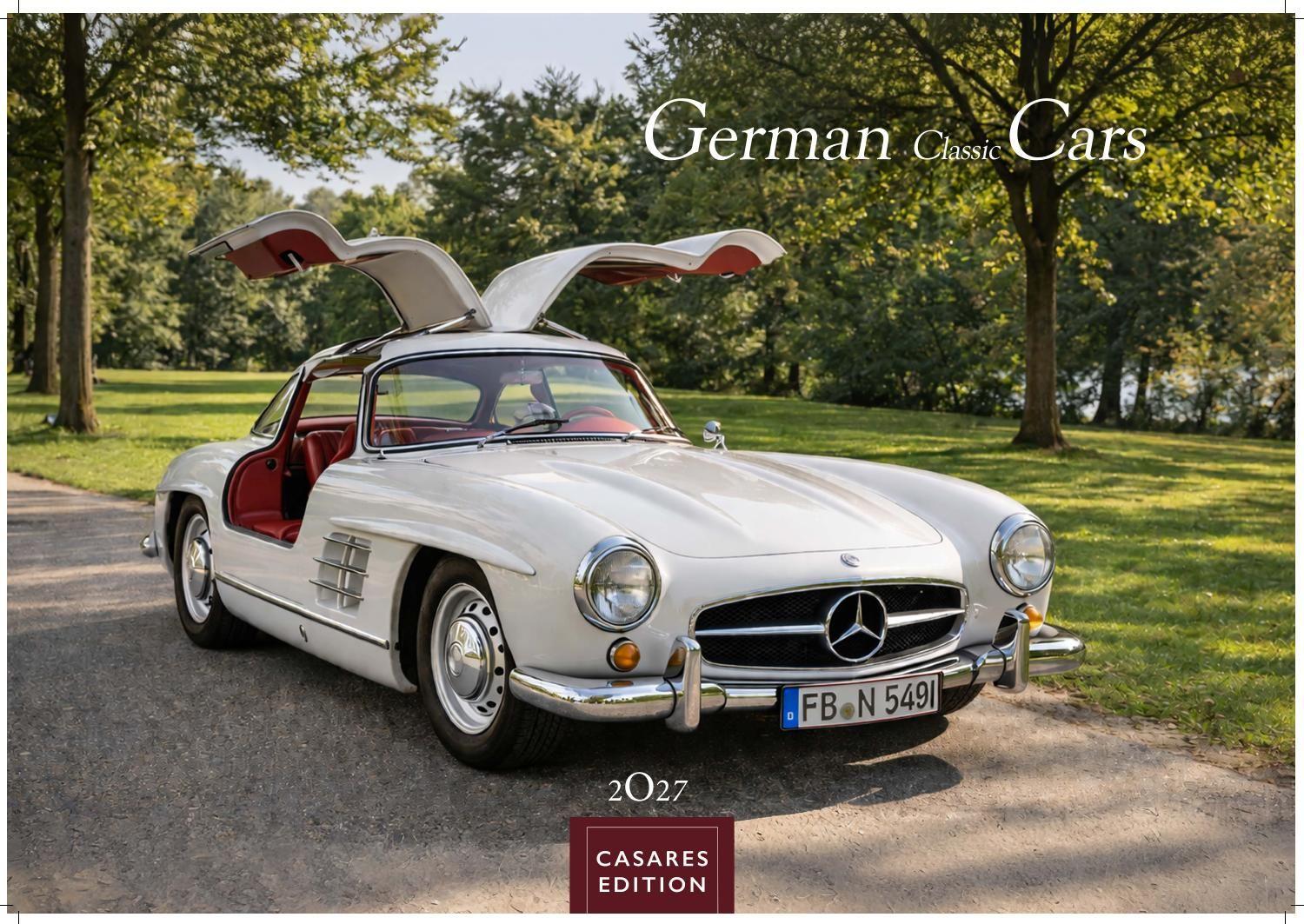 Vorderes Coverbild German Classic Cars Kalender 2027 - Wandkalender | Fotokalender Oldtimer 24x35 cm - deutsche Oldtimer - Meisterwerke deutscher Automobilgeschichte