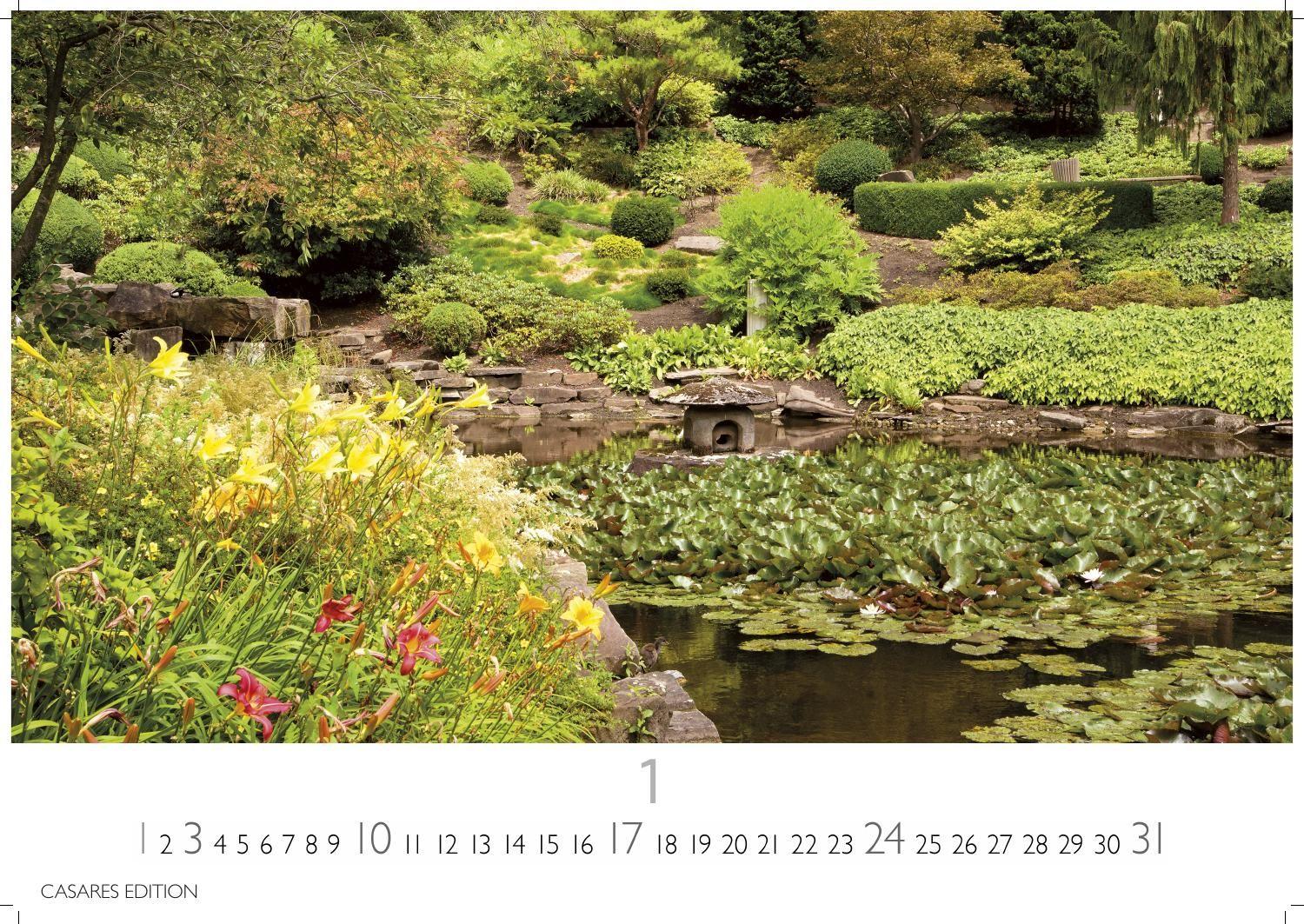 Beispielinhalt (Bild) Japanische Gärten Kalender 2027 - Wandkalender | Fotokalender Asien 35x50cm Grosses Format - Fotografien authentischer japanischer Gärten, perfekt für Natur- und Gartenliebhaber