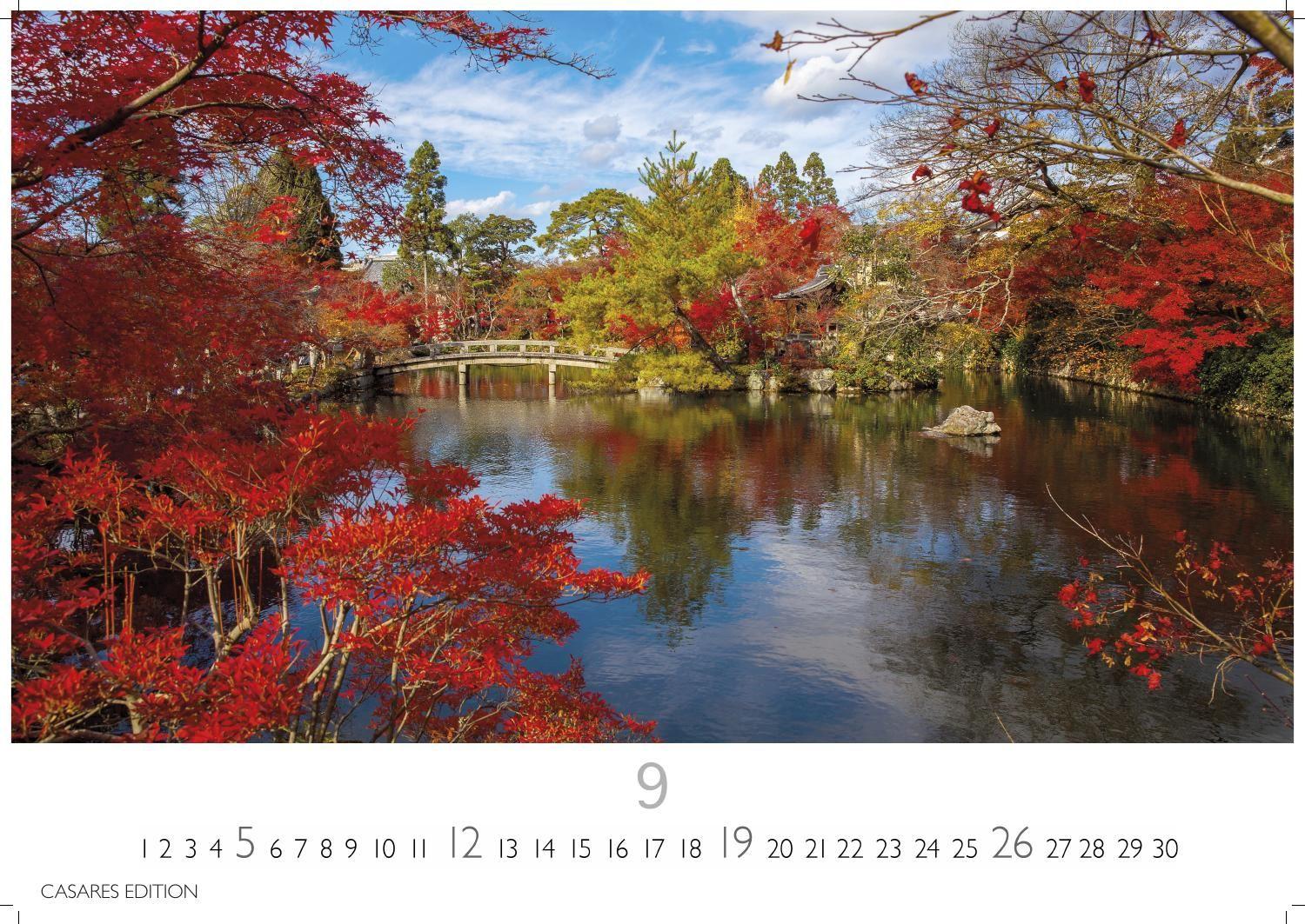 Beispielinhalt (Bild) Japanische Gärten Kalender 2027 - Wandkalender | Fotokalender Asien 35x50cm Grosses Format - Fotografien authentischer japanischer Gärten, perfekt für Natur- und Gartenliebhaber