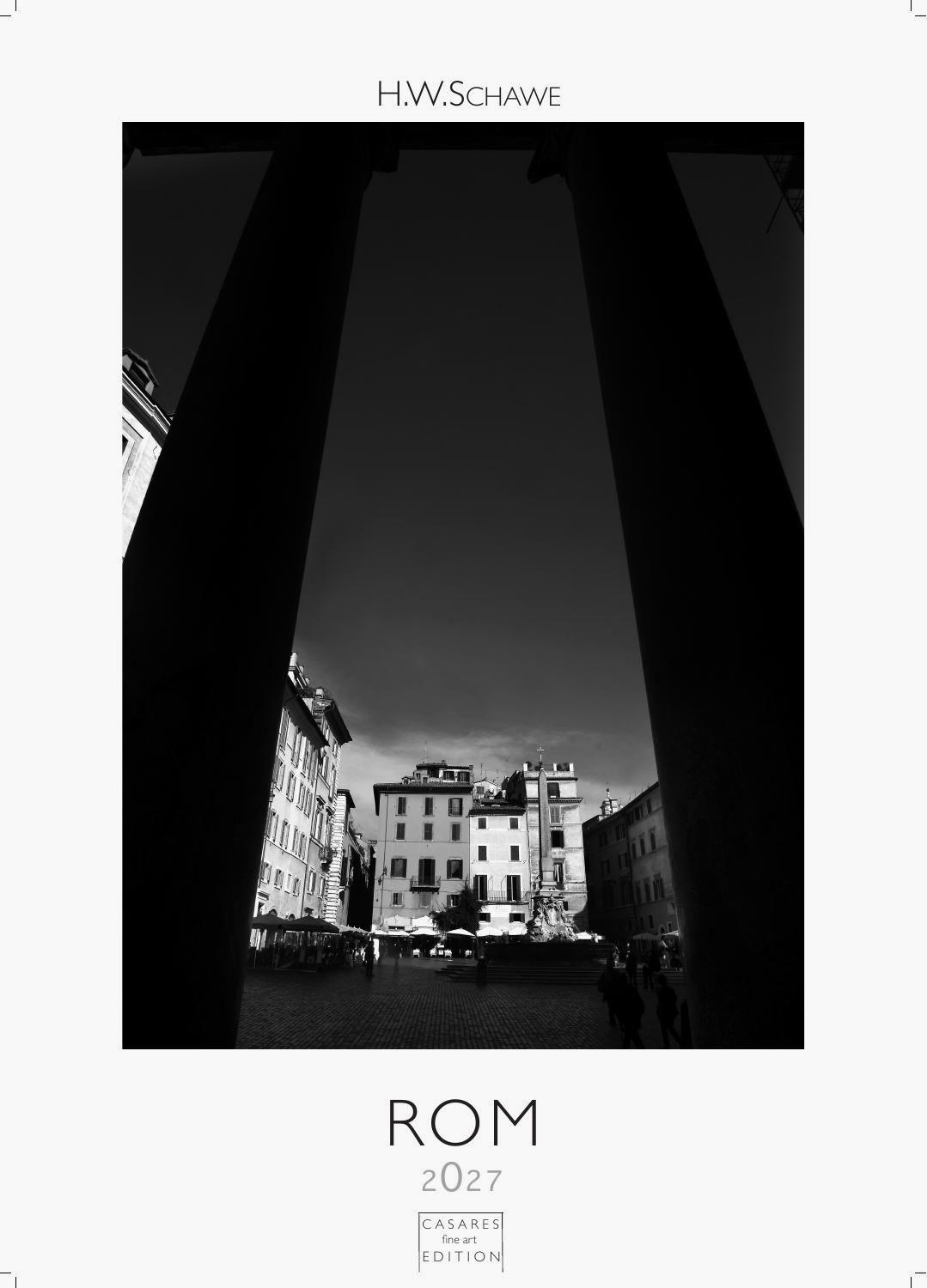 Vorderes Coverbild Rom schwarz-weiss Kalender 2027 - Wandkalender | Fotokalender Italien 59x42cm Grosses Format - . mit Historischen Motiven - Perfekt für Kunst, Architektur & Rom-Liebhaber