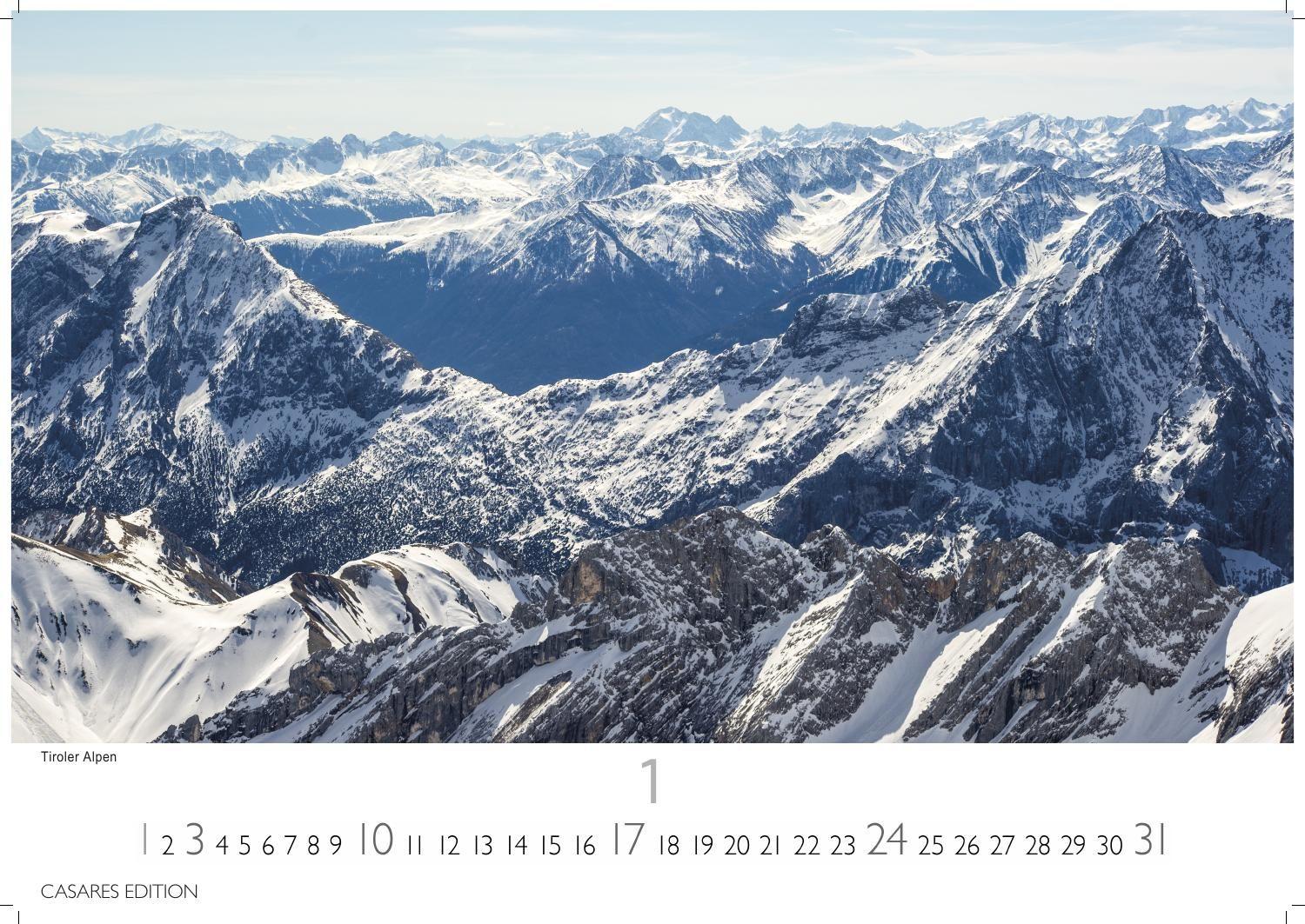 Beispielinhalt (Bild) Österreich Kalender 2027 - Wandkalender | Fotokalender | Österreich Kalender | Alpenkalender | Alpenländer 35x50cm Grosses Format - Atemberaubende Landschaften