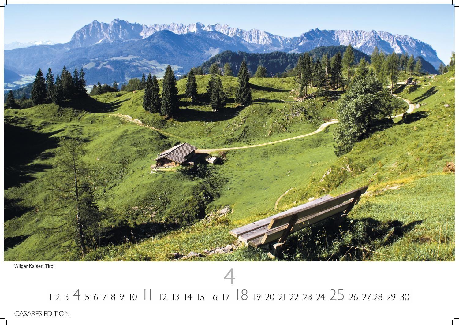 Beispielinhalt (Bild) Österreich Kalender 2027 - Wandkalender | Fotokalender | Österreich Kalender | Alpenkalender | Alpenländer 35x50cm Grosses Format - Atemberaubende Landschaften