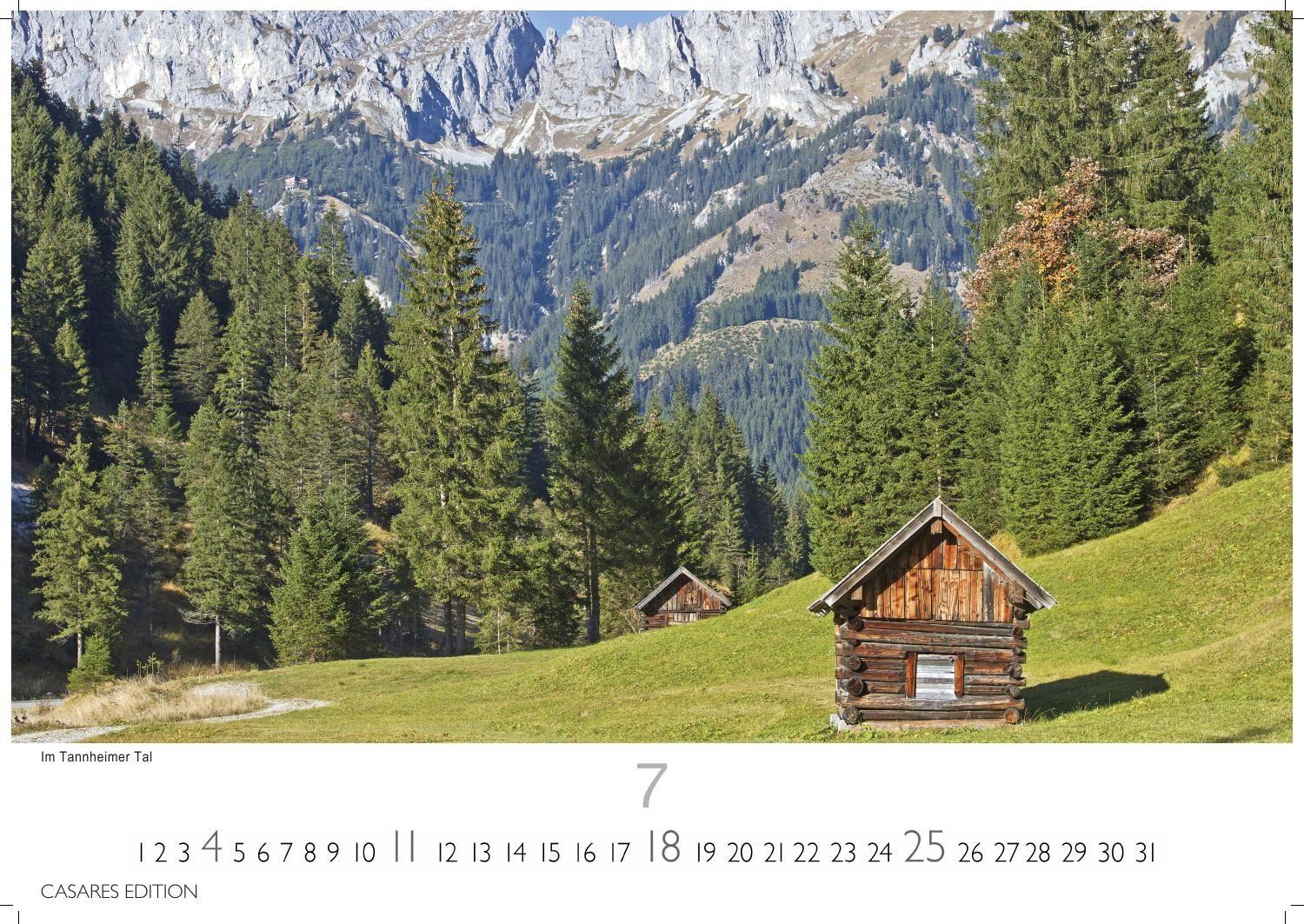Beispielinhalt (Bild) Österreich Kalender 2027 - Wandkalender | Fotokalender | Österreich Kalender | Alpenkalender | Alpenländer 35x50cm Grosses Format - Atemberaubende Landschaften