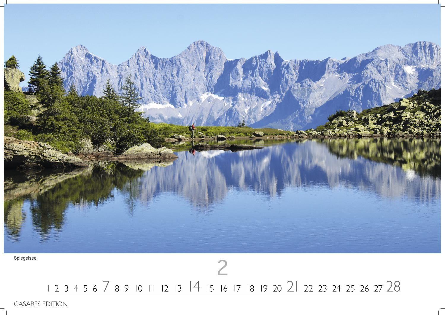 Beispielinhalt (Bild) Österreich Kalender 2027 - Wandkalender | Fotokalender | Österreich Kalender | Alpenkalender | Alpenländer 35x50cm Grosses Format - Atemberaubende Landschaften