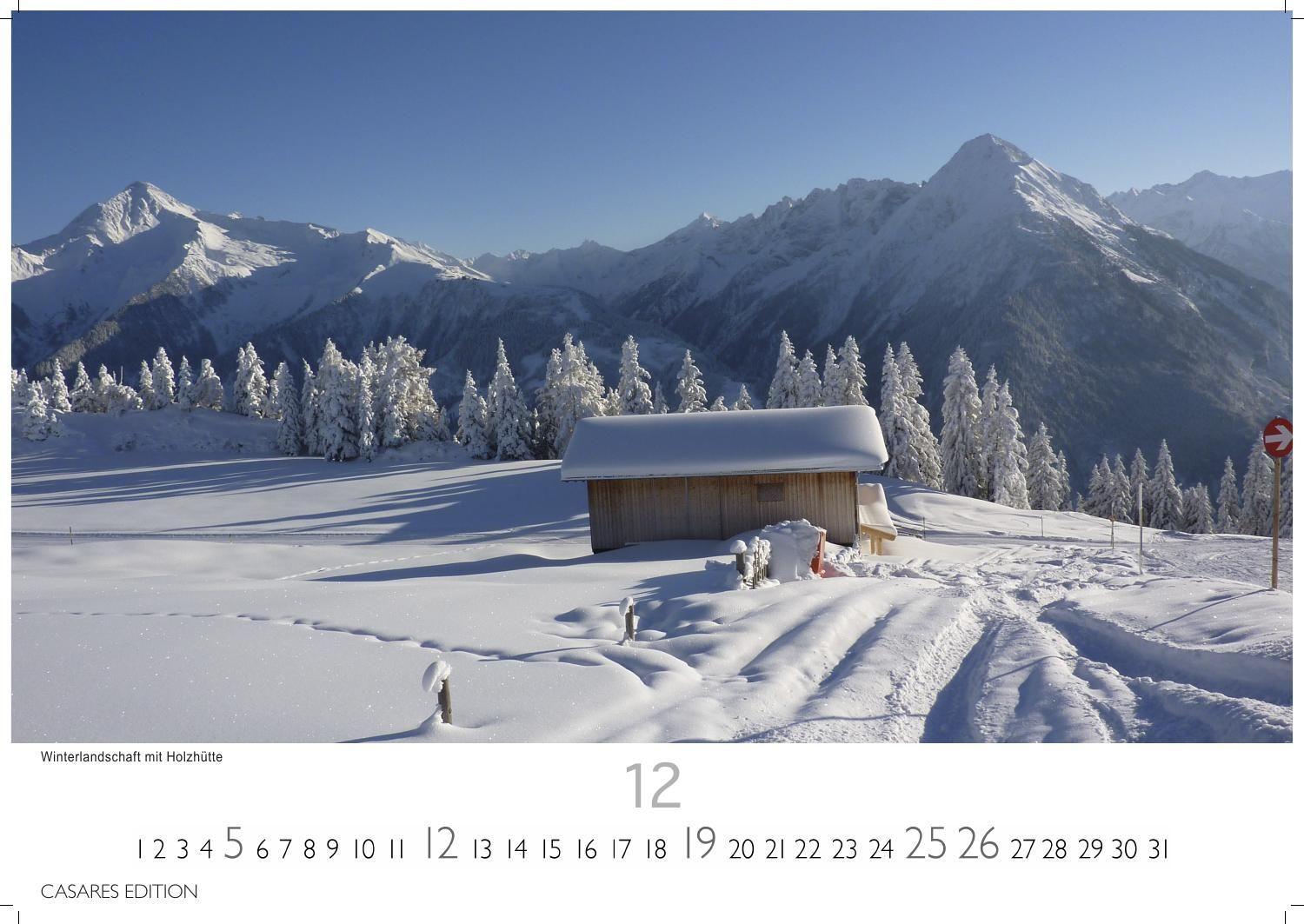 Beispielinhalt (Bild) Österreich Kalender 2027 - Wandkalender | Fotokalender | Österreich Kalender | Alpenkalender | Alpenländer 35x50cm Grosses Format - Atemberaubende Landschaften
