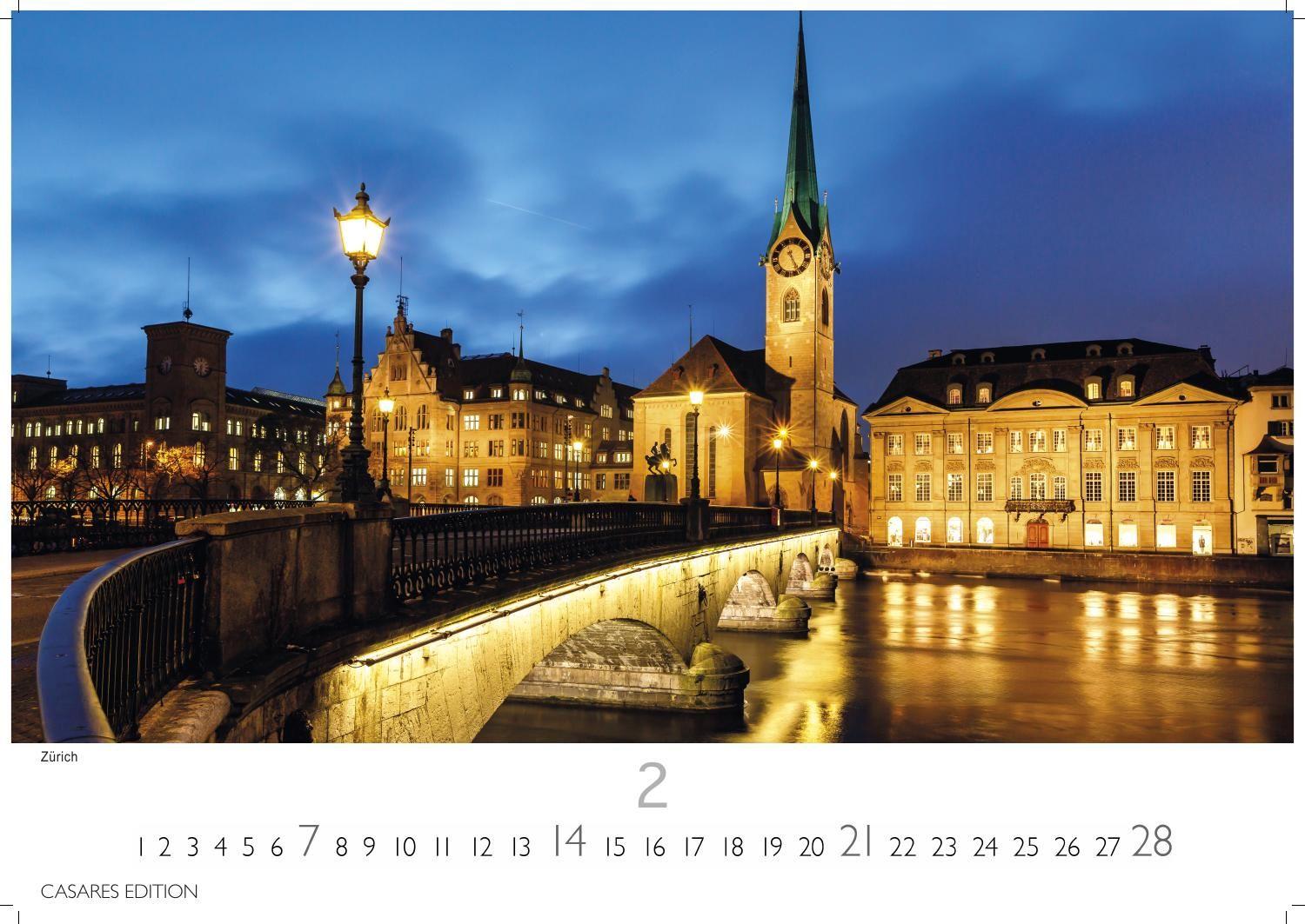 Beispielinhalt (Bild) Schweiz Kalender 2027 - Wandkalender | Fotokalender Alpenländer | Alpenkalender | 35x50cm Grosses Format - . mit den schönsten Orten der Schweiz