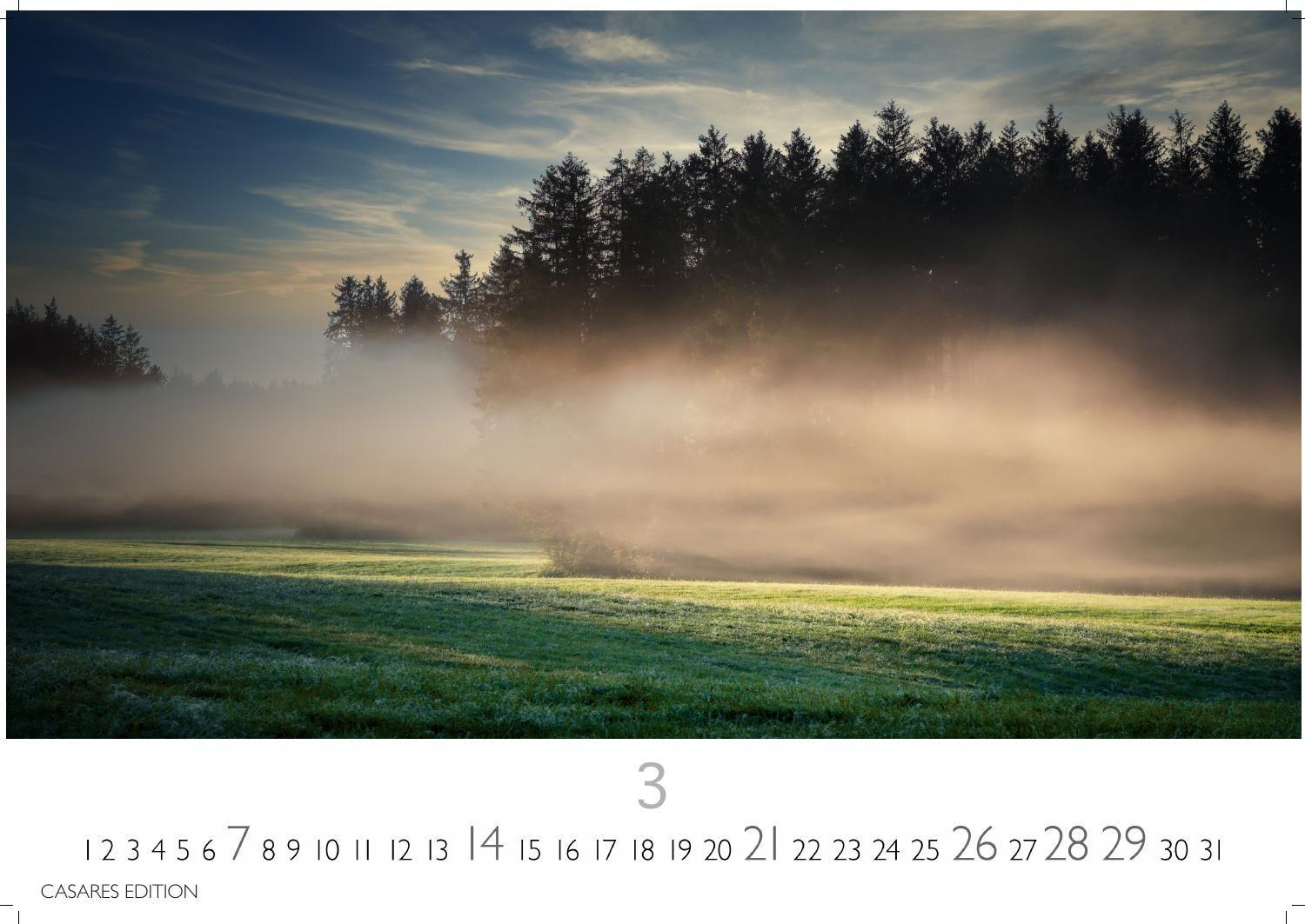 Beispielinhalt (Bild) Wald & Natur Kalender 2027 - Wandkalender | Fotokalender Naturkalender Großformat 35x50cm - Natürliche Schönheit & Ruhe für jeden Monat .