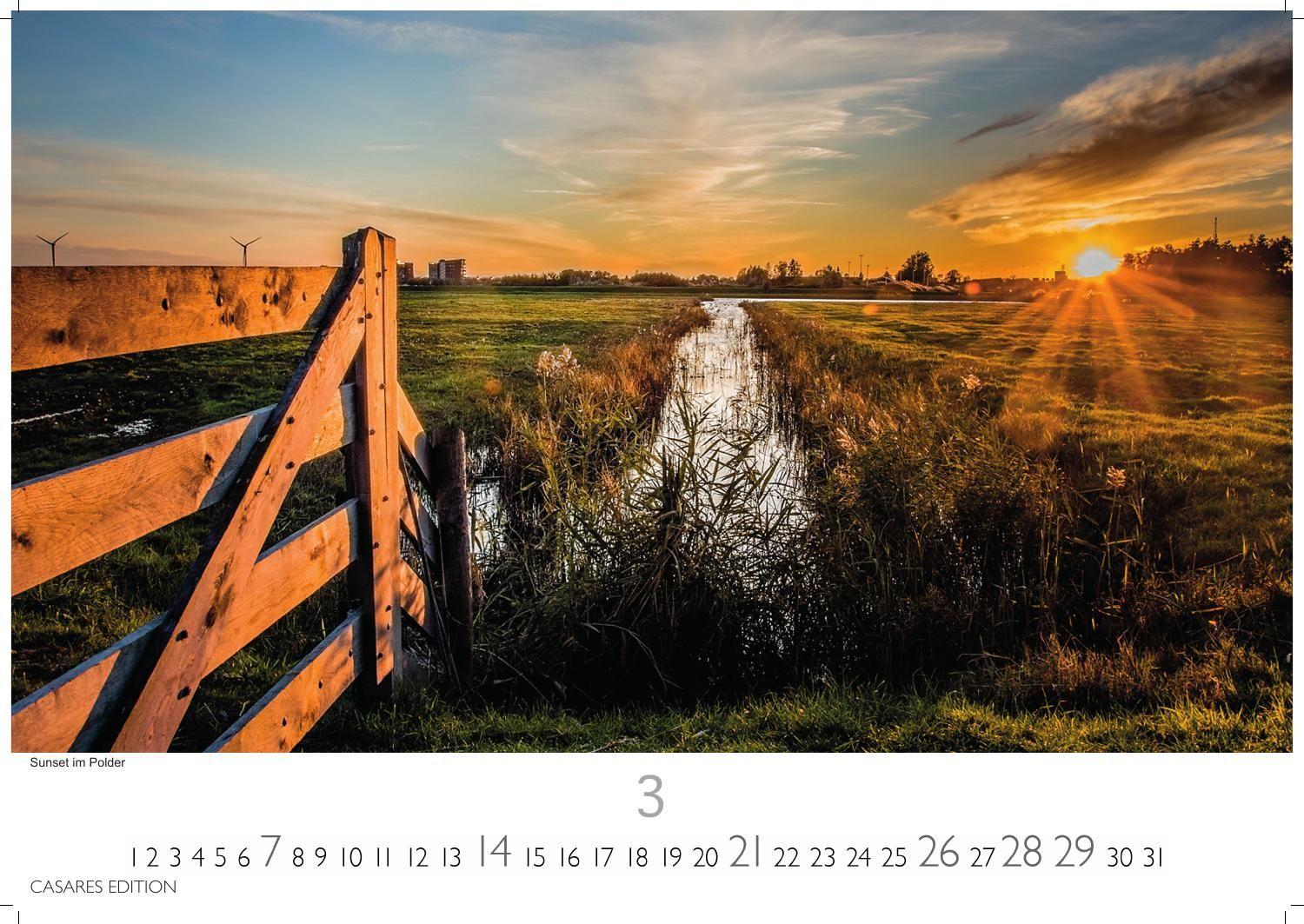 Beispielinhalt (Bild) Niederlande Kalender 2027 - Wandkalender | Fotokalender Mitteleuropa 24x35cm - Entdecken Sie die schönsten Sehenswürdigkeiten der Niederlande