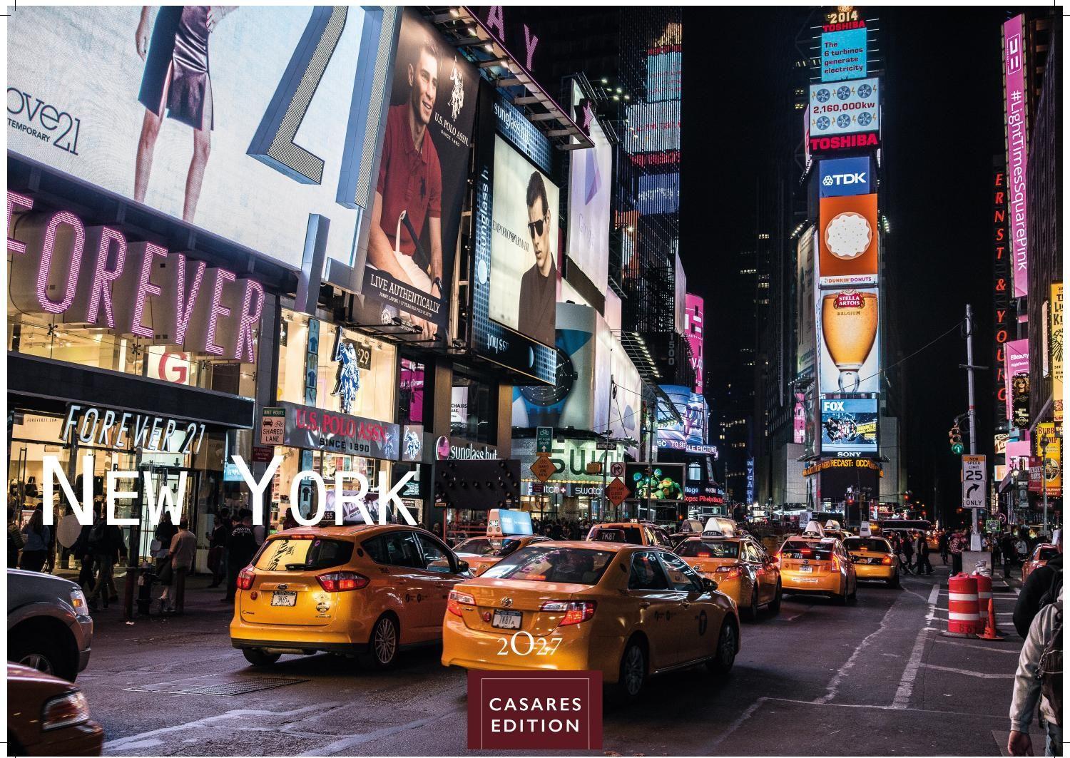 Vorderes Coverbild New York Kalender 2027 - Wandkalender | Fotokalender Nordamerika 35x50cm - Skylines, Streetlife & City-Lights der Metropole als stilvolle Deko für Büro oder Zuhause