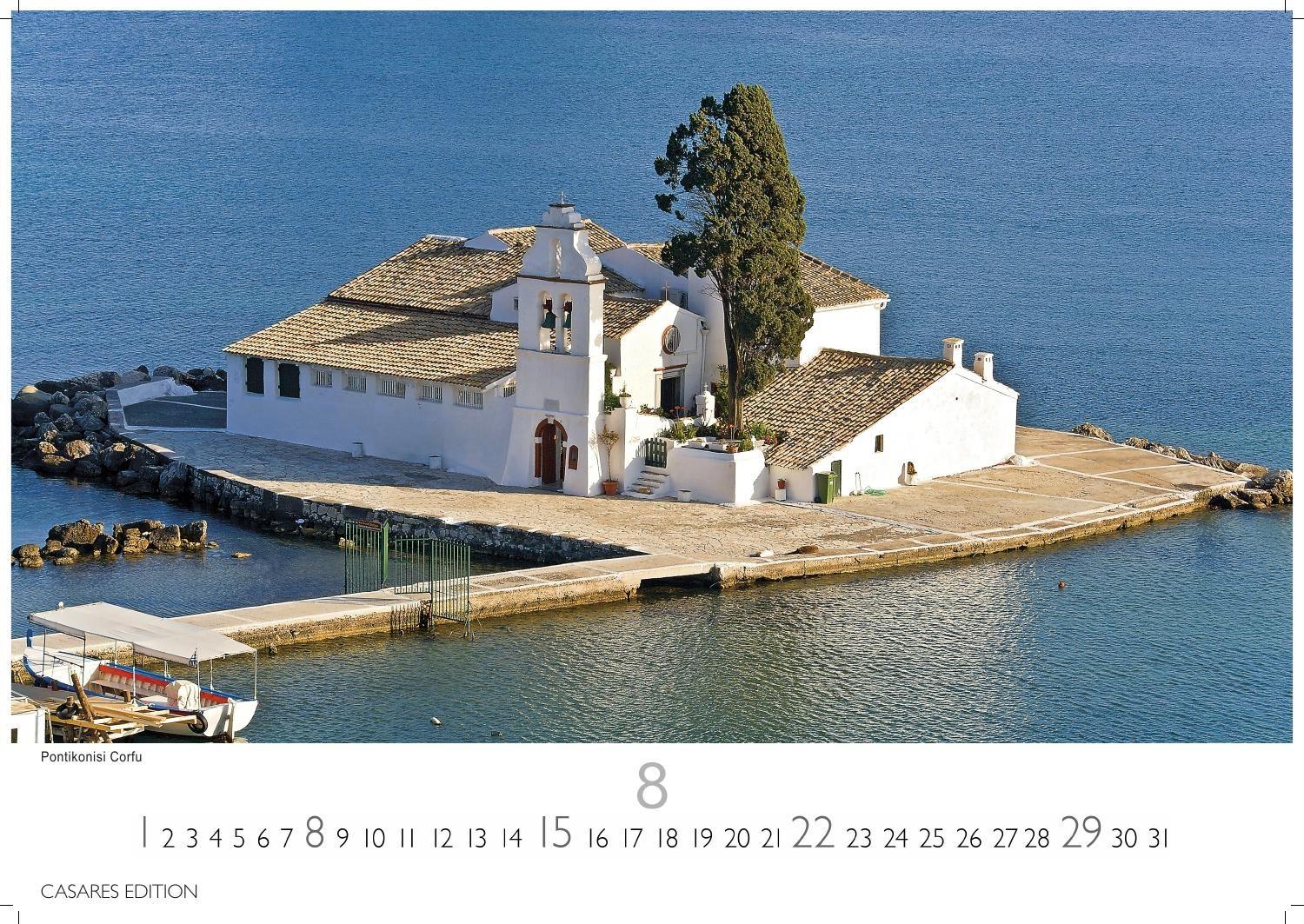 Beispielinhalt (Bild) Griechenland Kalender 2027 - Wandkalender | Fotokalender Griechenland 24x35 cm - Traumhafte Aussichten Griechenlands - . mit beeindruckenden Fotos