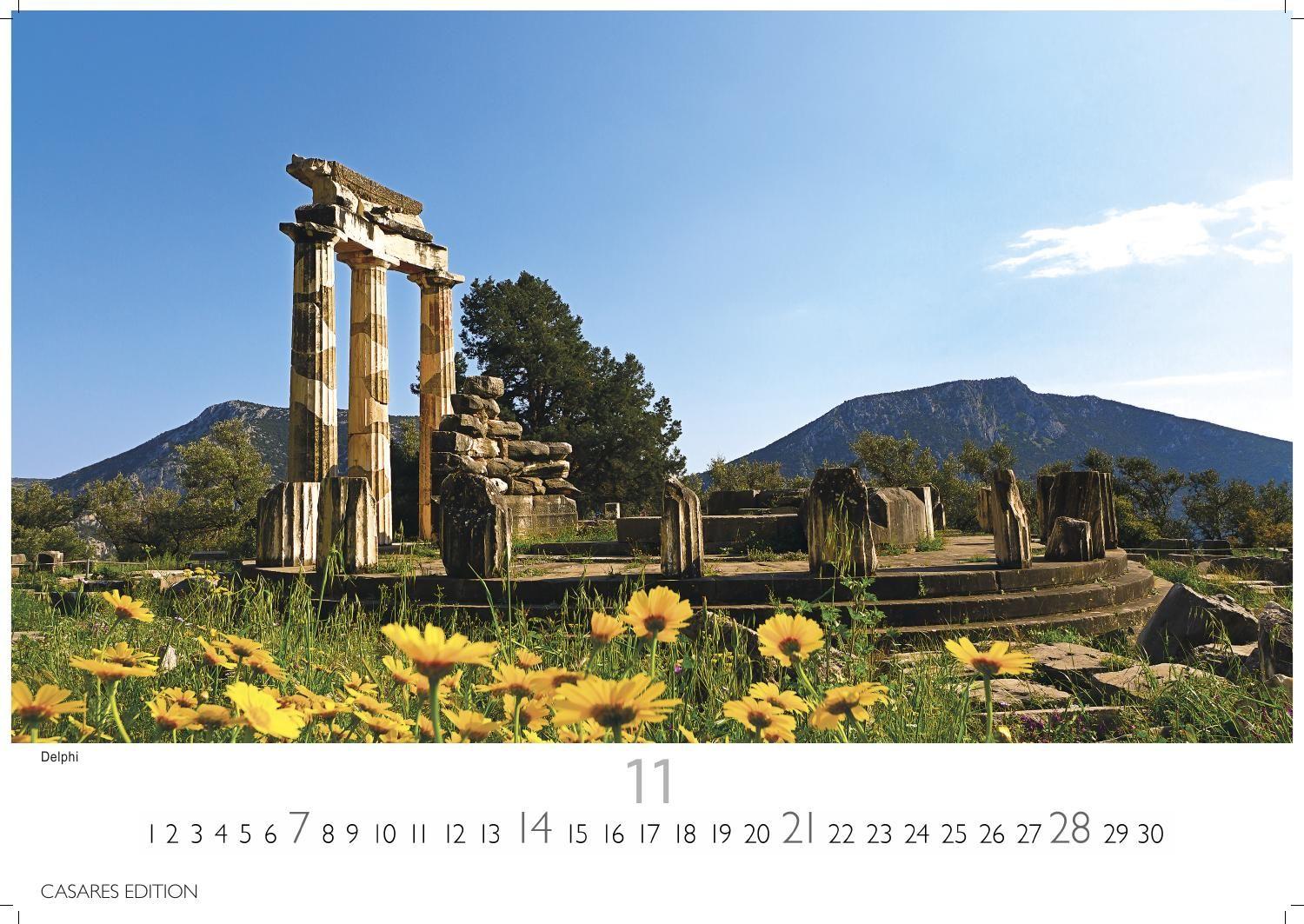 Beispielinhalt (Bild) Griechenland Kalender 2027 - Wandkalender | Fotokalender Griechenland 24x35 cm - Traumhafte Aussichten Griechenlands - . mit beeindruckenden Fotos