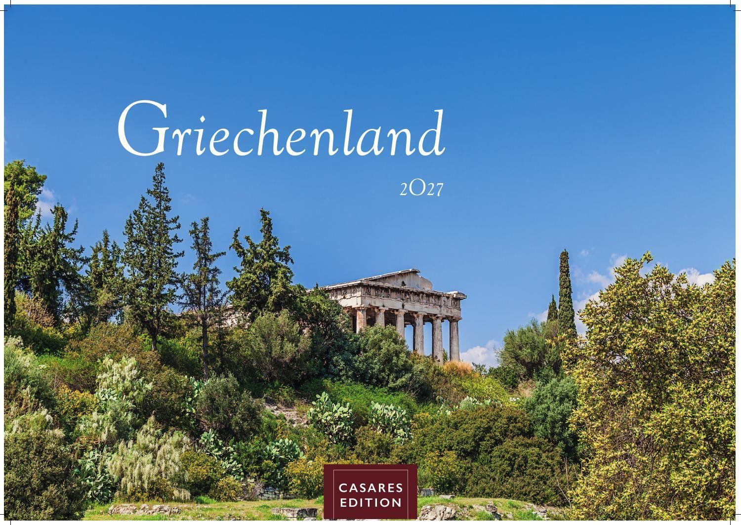 Vorderes Coverbild Griechenland Kalender 2027 - Wandkalender | Fotokalender Griechenland 24x35 cm - Traumhafte Aussichten Griechenlands - . mit beeindruckenden Fotos