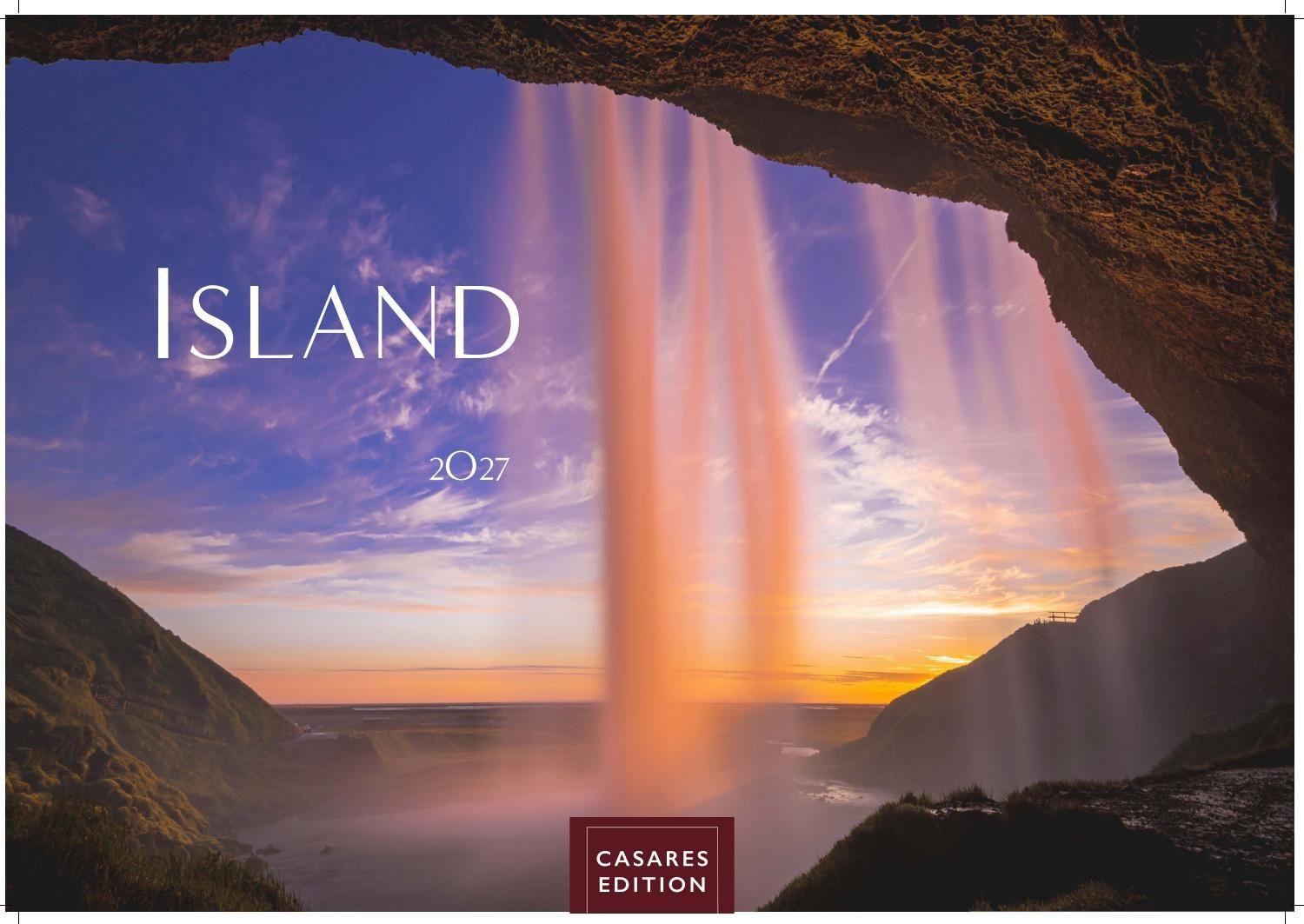 Vorderes Coverbild Island Kalender 2027 - Wandkalender | Fotokalender Naturkalender 24x35 cm - Hochwertiger . mit atemberaubenden Island-Landschaften