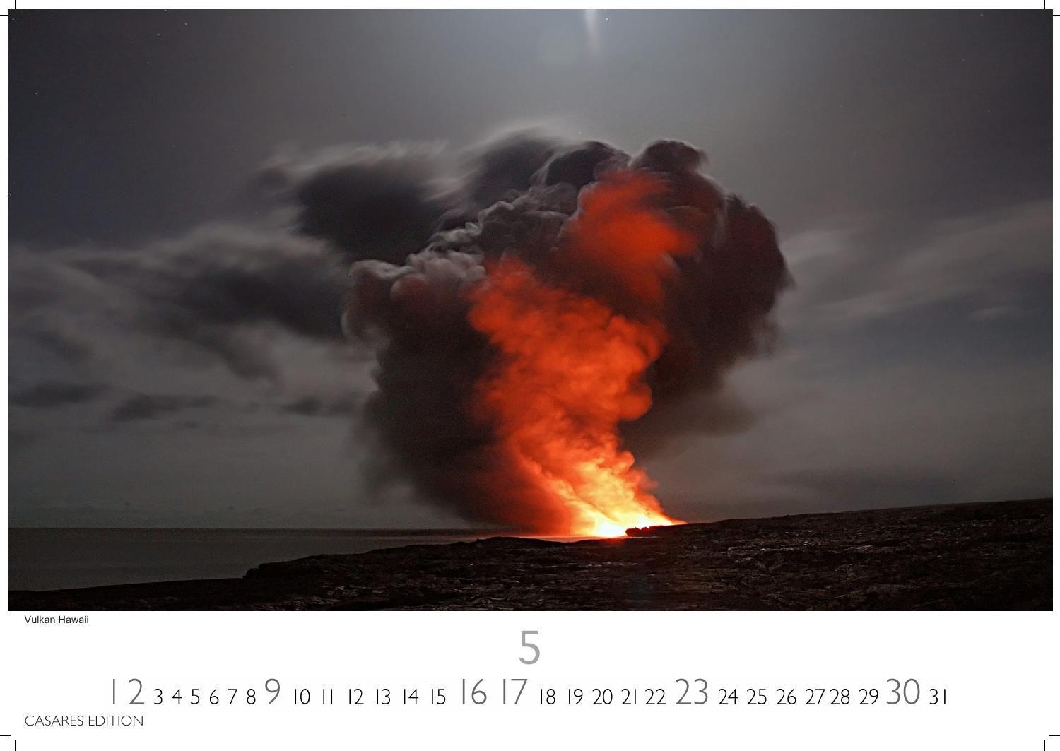 Beispielinhalt (Bild) Vulkane Kalender 2027 - Wandkalender | Fotokalender Naturkalender 35x50cm Grosses Format | . mit atemberaubenden Vulkan- und Naturfotografien | Perfekt für Vulkanliebhaber & Naturschätze.