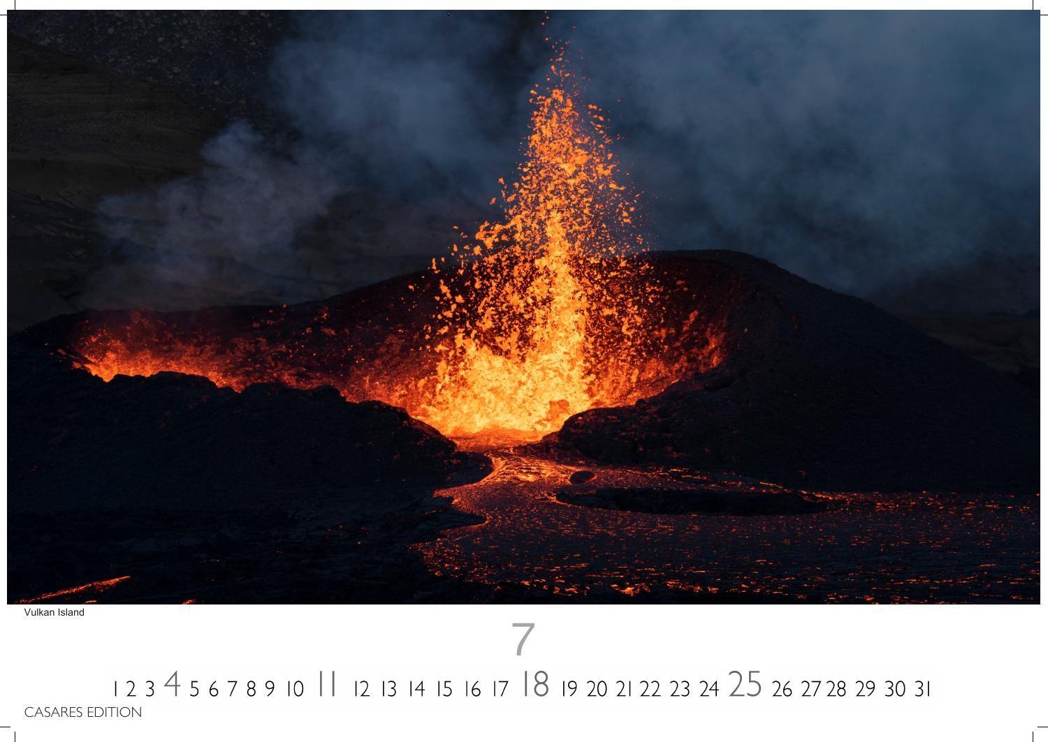 Beispielinhalt (Bild) Vulkane Kalender 2027 - Wandkalender | Fotokalender Naturkalender 35x50cm Grosses Format | . mit atemberaubenden Vulkan- und Naturfotografien | Perfekt für Vulkanliebhaber & Naturschätze.