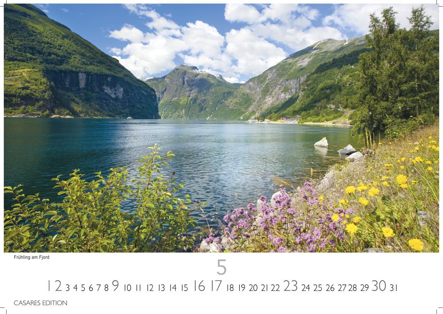 Beispielinhalt (Bild) Norwegen Kalender 2027 - Wandkalender | Fotokalender Nordeuropa 24x35cm - Mit 12 atemberaubenden Norwegen-Fotografien, die die Schönheit der norwegischen Natur festhalten