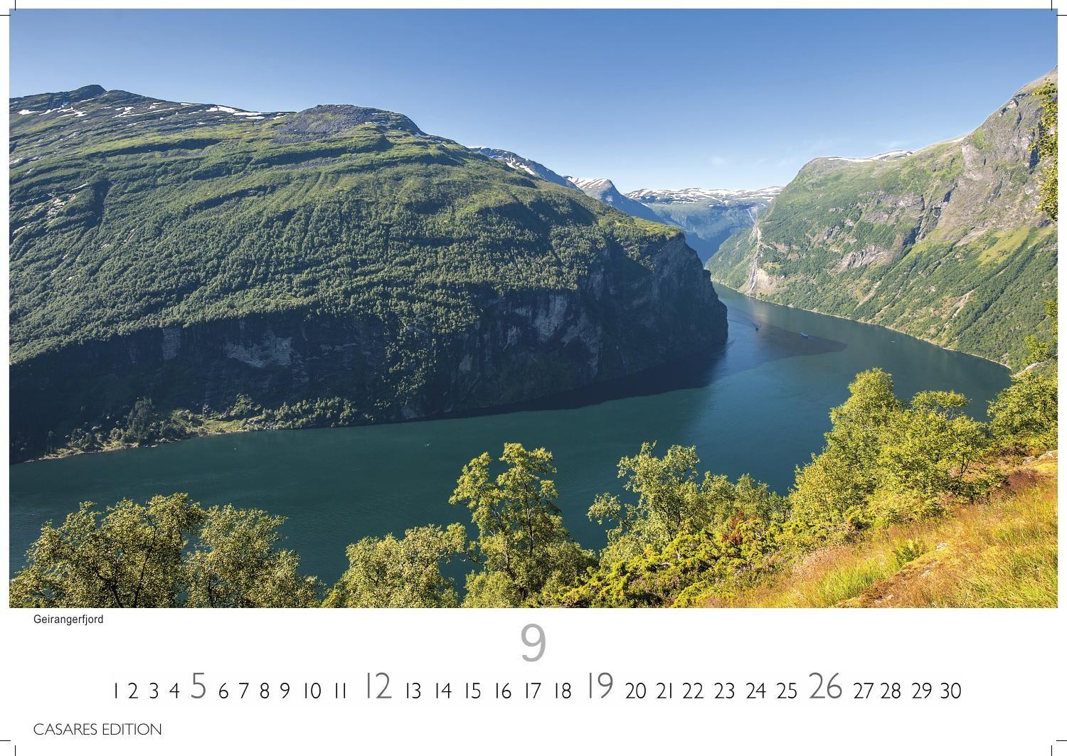 Beispielinhalt (Bild) Norwegen Kalender 2027 - Wandkalender | Fotokalender Nordeuropa 24x35cm - Mit 12 atemberaubenden Norwegen-Fotografien, die die Schönheit der norwegischen Natur festhalten