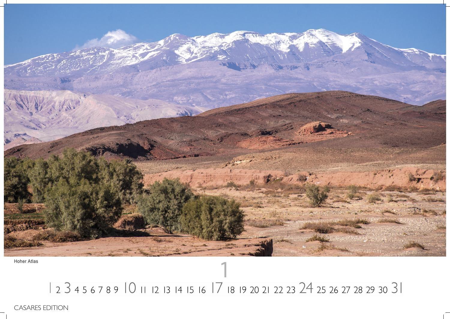 Beispielinhalt (Bild) Marokko Kalender 2027 - Wandkalender | Fotokalender Afrika 35x50 cm - Hochwertiger . für das Jahr 2027 - mit beeindruckenden Bildern aus Marokko.