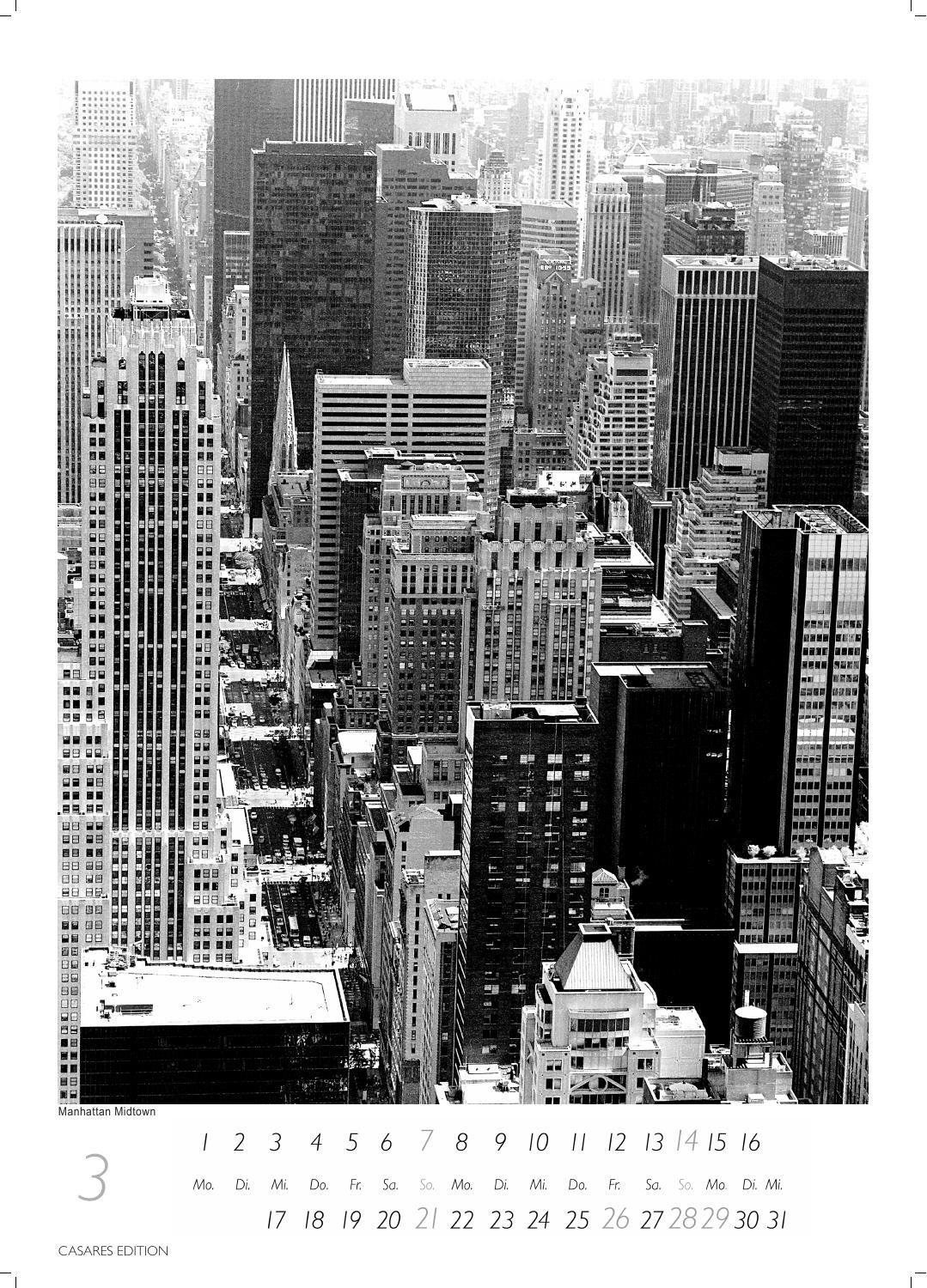 Beispielinhalt (Bild) New York schwarz-weiss Kalender 2027 - Wandkalender | Fotokalender Nordamerika 59x42cm Grosses Format - Eleganter Schwarz-Weiß-Print mit beeindruckenden New York City Motiven