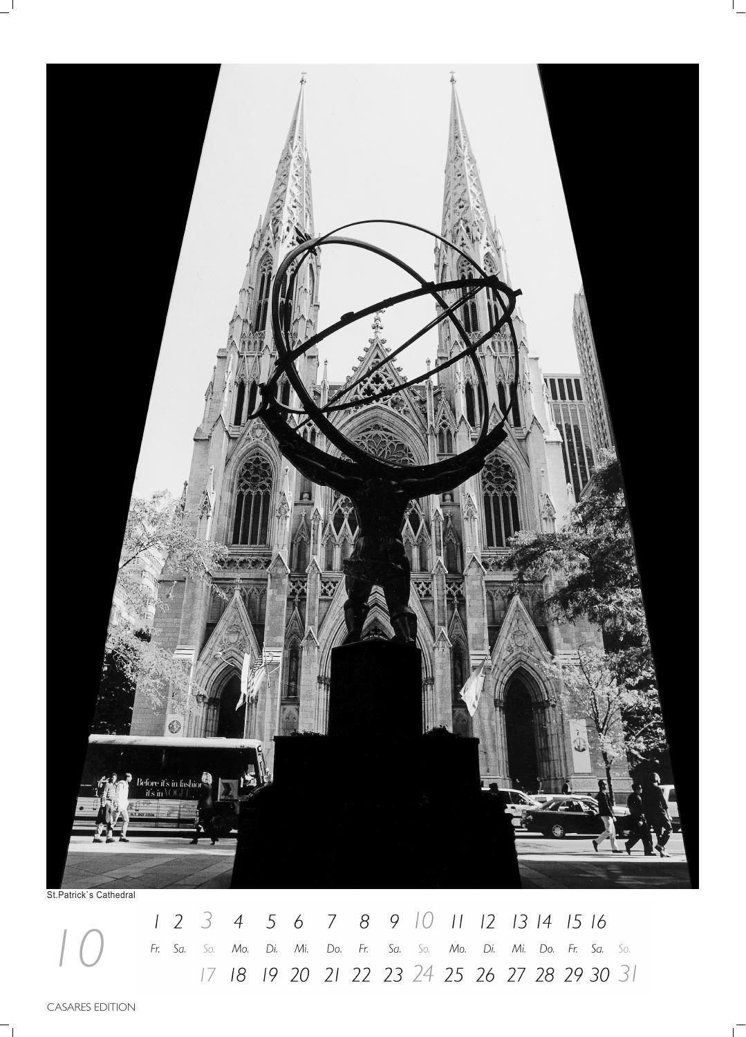 Beispielinhalt (Bild) New York schwarz-weiss Kalender 2027 - Wandkalender | Fotokalender Nordamerika 59x42cm Grosses Format - Eleganter Schwarz-Weiß-Print mit beeindruckenden New York City Motiven