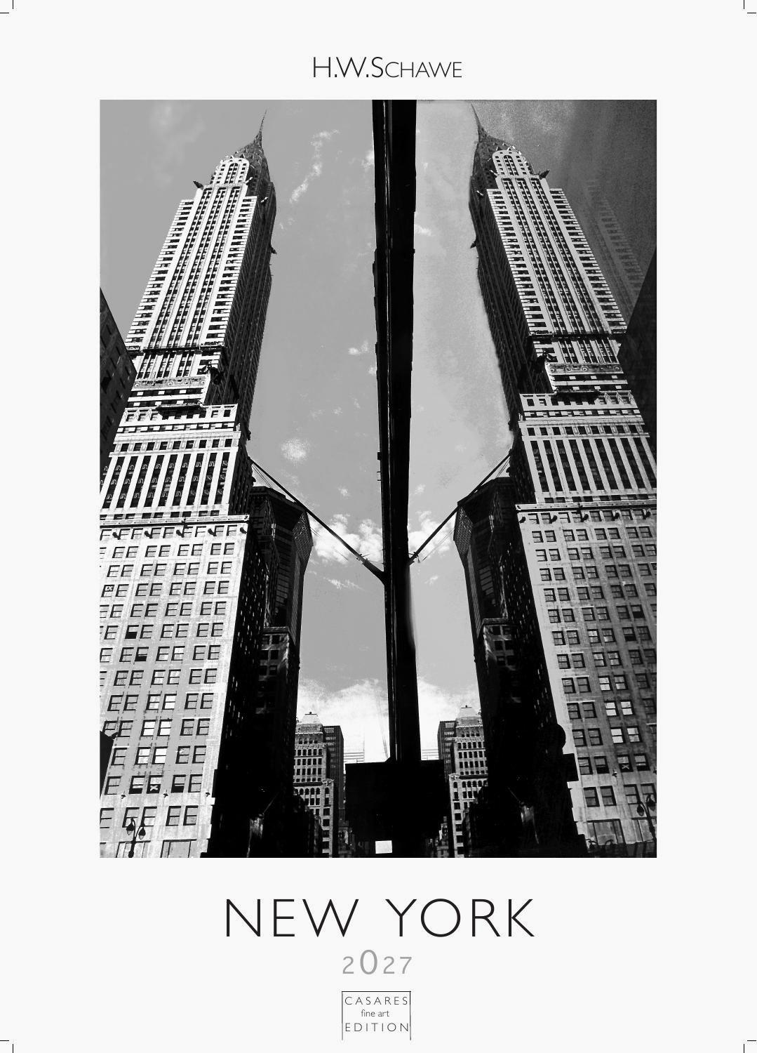 Vorderes Coverbild New York schwarz-weiss Kalender 2027 - Wandkalender | Fotokalender Nordamerika 59x42cm Grosses Format - Eleganter Schwarz-Weiß-Print mit beeindruckenden New York City Motiven