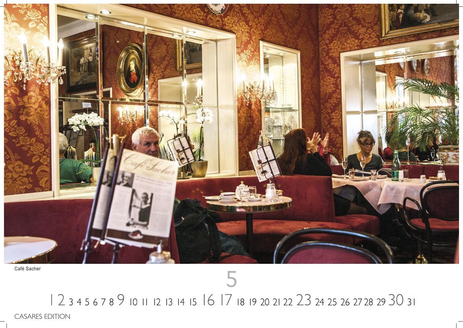 Beispielinhalt (Bild) Wiener Caféhaus Kultur Kalender 2027 - Wandkalender | Fotokalender| Österreich Kalender | Alpenländer 24x35cm | Historische & Kulturelle Kaffeehaus Motive | . & Geschenkidee