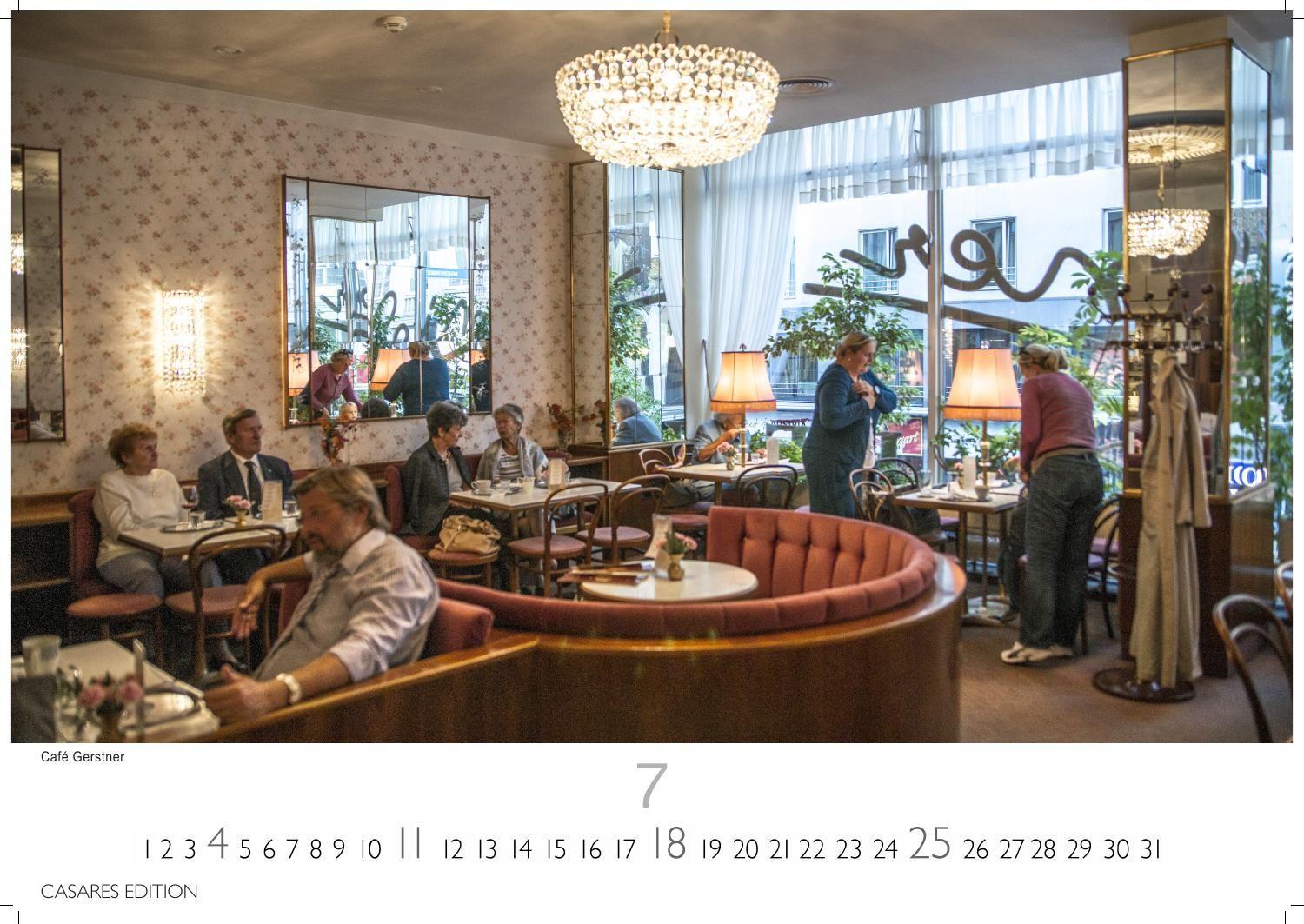 Beispielinhalt (Bild) Wiener Caféhaus Kultur Kalender 2027 - Wandkalender | Fotokalender| Österreich Kalender | Alpenländer 24x35cm | Historische & Kulturelle Kaffeehaus Motive | . & Geschenkidee