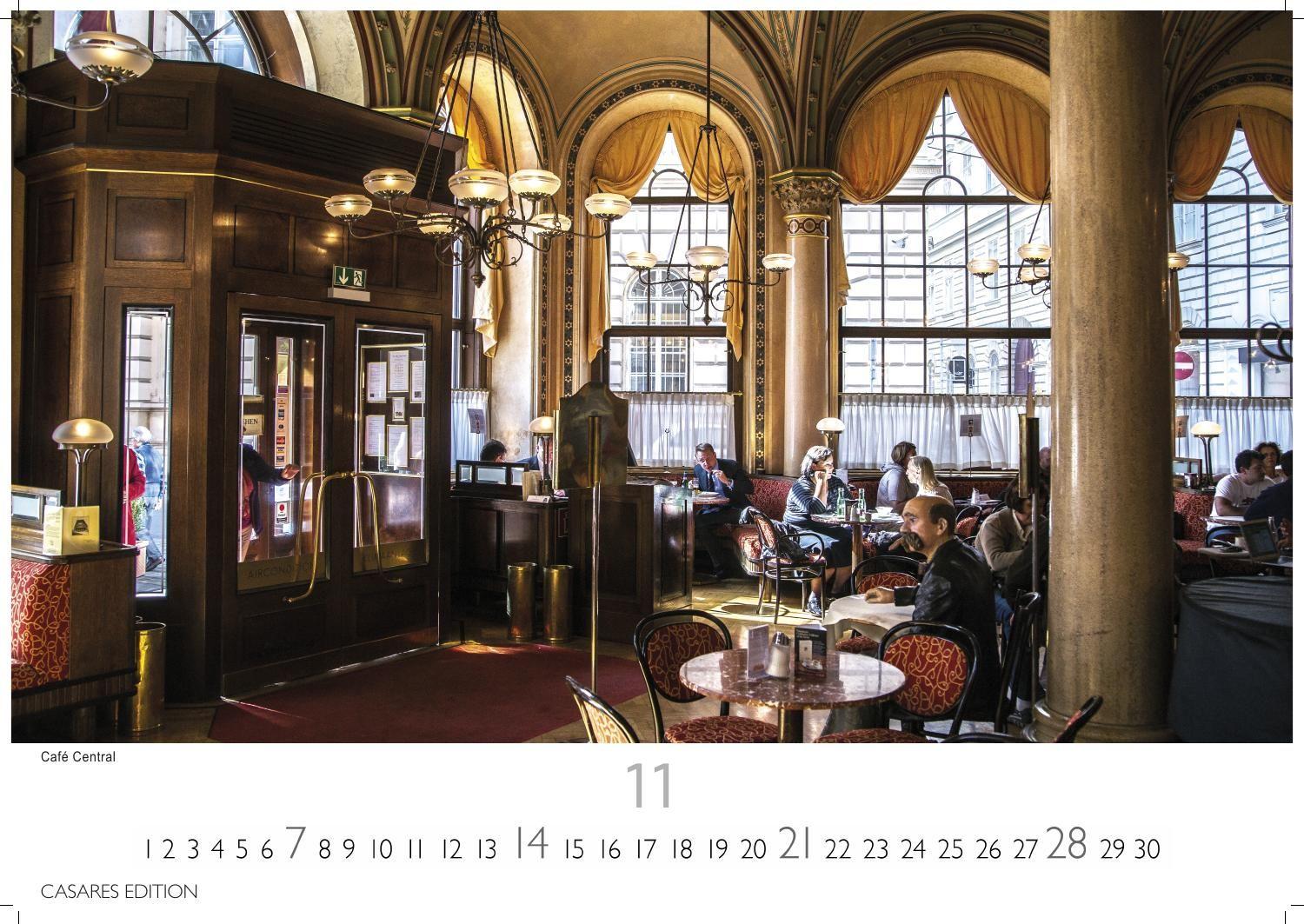Beispielinhalt (Bild) Wiener Caféhaus Kultur Kalender 2027 - Wandkalender | Fotokalender| Österreich Kalender | Alpenländer 24x35cm | Historische & Kulturelle Kaffeehaus Motive | . & Geschenkidee