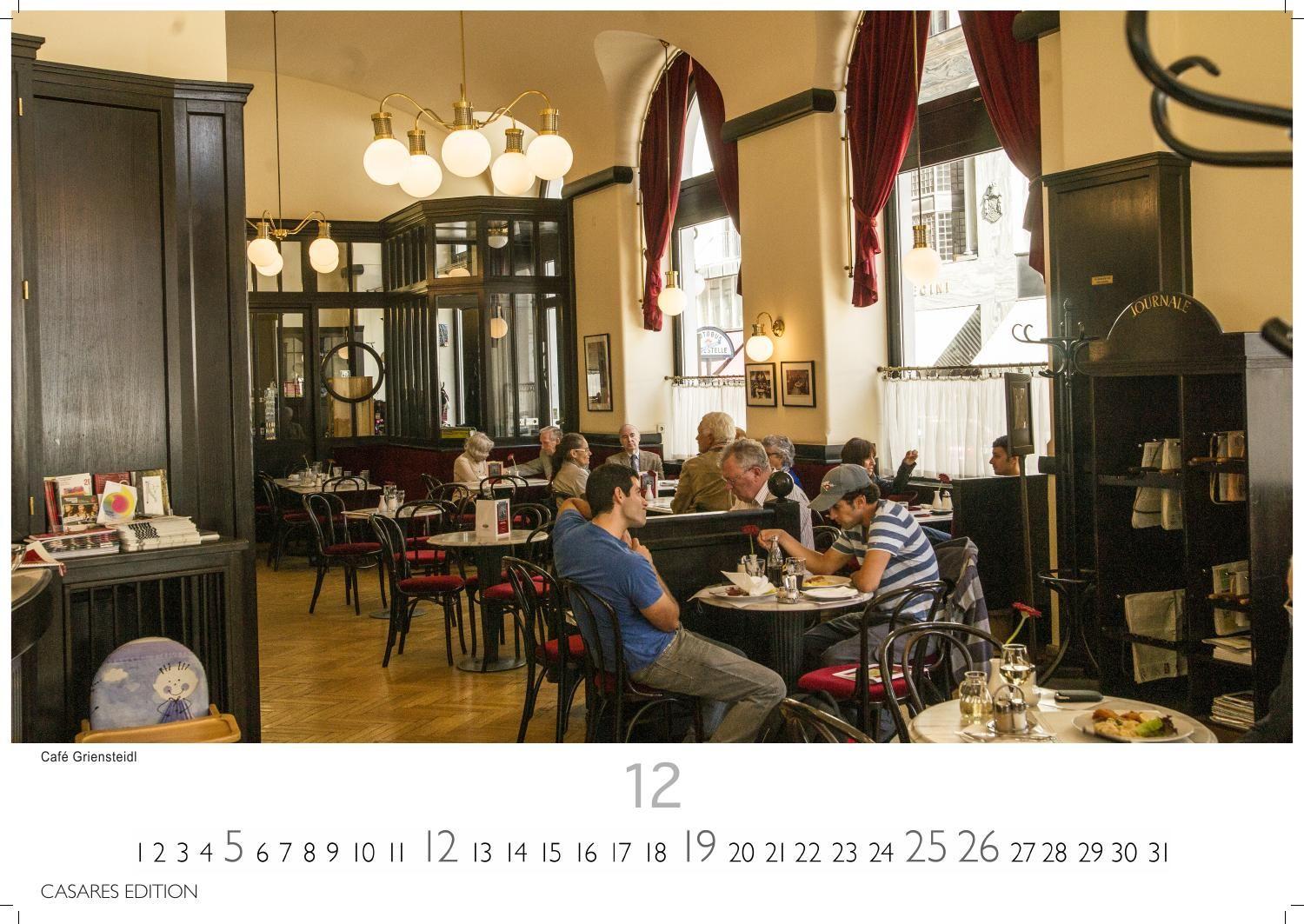 Beispielinhalt (Bild) Wiener Caféhaus Kultur Kalender 2027 - Wandkalender | Fotokalender| Österreich Kalender | Alpenländer 24x35cm | Historische & Kulturelle Kaffeehaus Motive | . & Geschenkidee