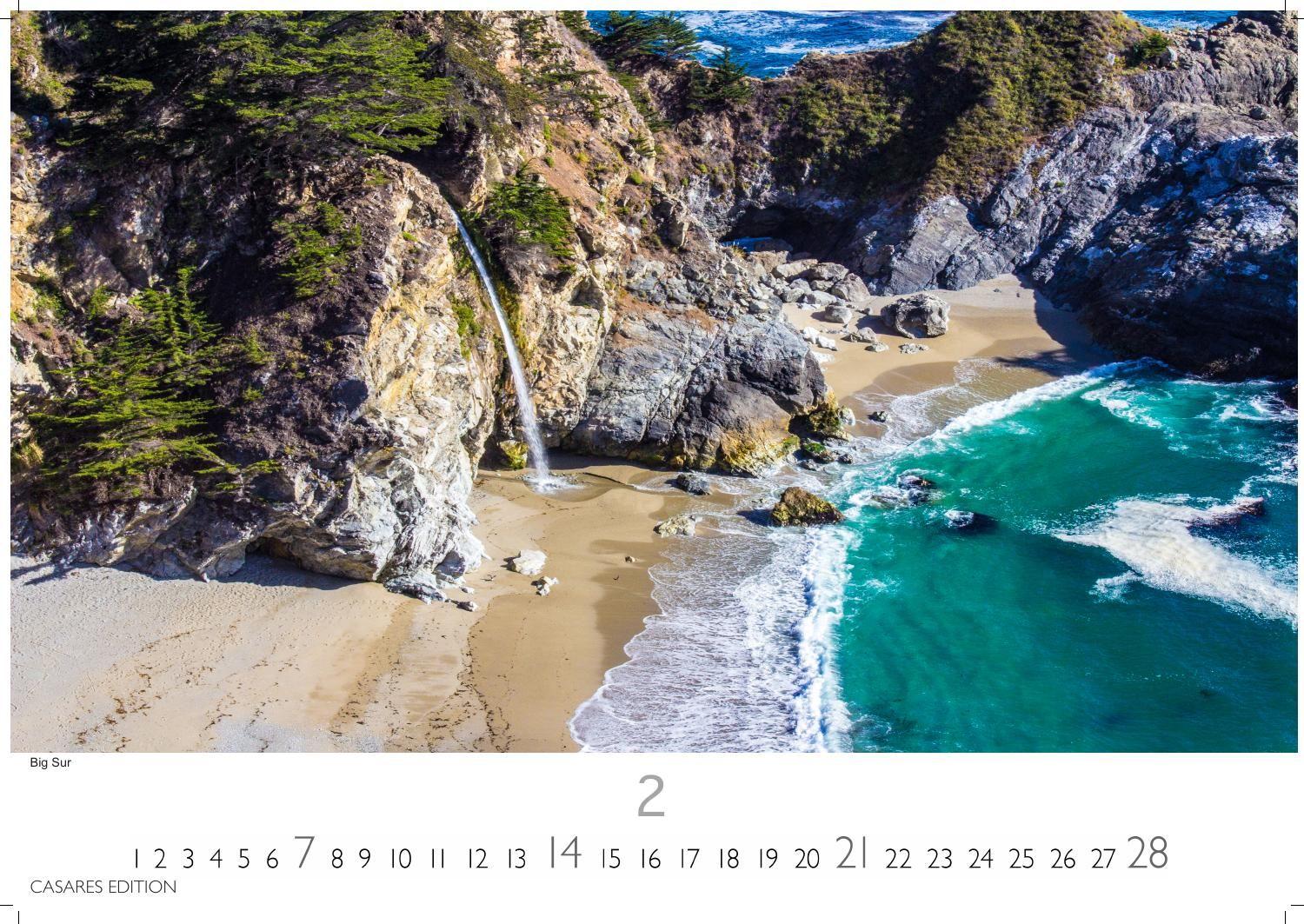 Beispielinhalt (Bild) Kalifornien Kalender 2027 - Wandkalender | Fotokalender Nordamerika 24x35cm - Sonnenstaat pur: Strände, Städte & Naturwunder als stimmungsvolle Wanddeko erleben