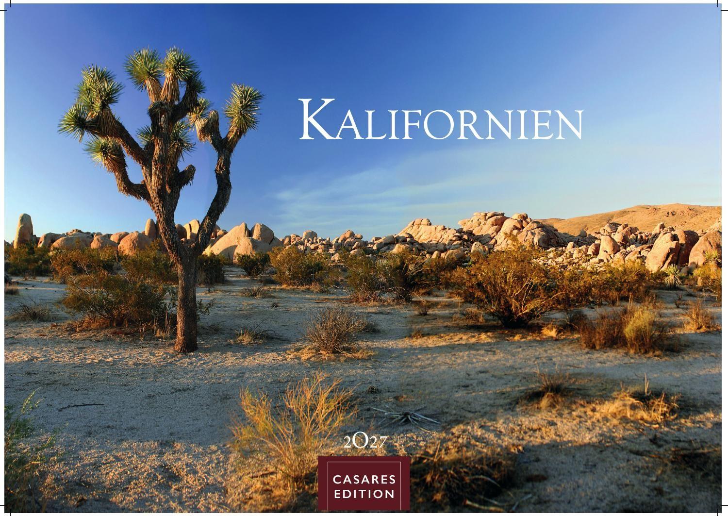 Vorderes Coverbild Kalifornien Kalender 2027 - Wandkalender | Fotokalender Nordamerika 24x35cm - Sonnenstaat pur: Strände, Städte & Naturwunder als stimmungsvolle Wanddeko erleben