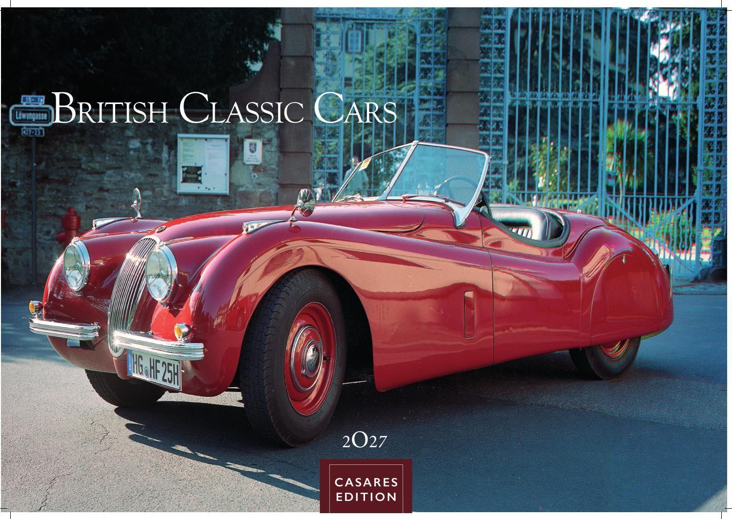 Vorderes Coverbild British Classic Cars Kalender 2027 - Wandkalender | Fotokalender Englische Oldtimer 35x50cm Großformat - Eleganz der Britischen Oldtimer
