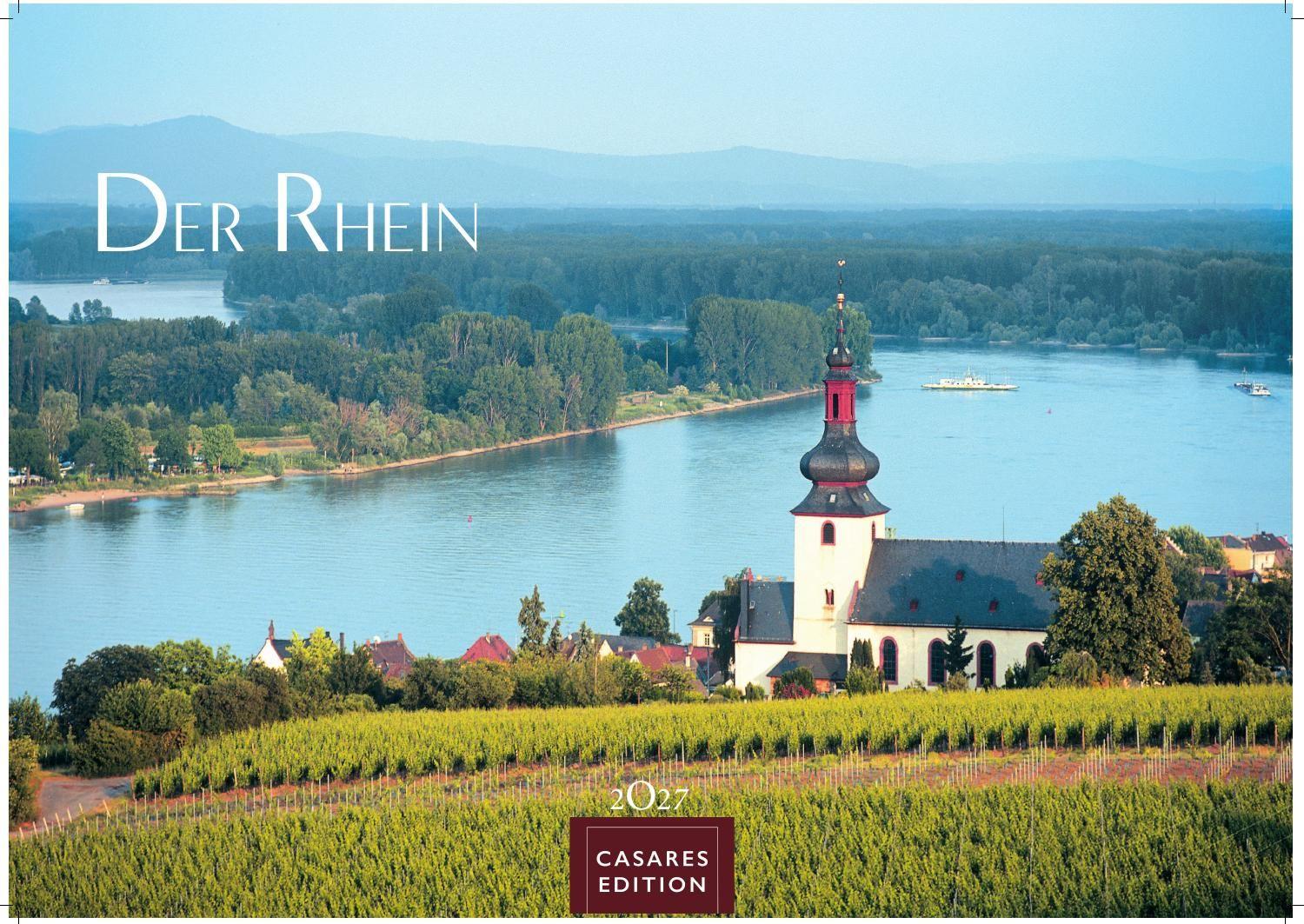 Vorderes Coverbild Der Rhein Kalender 2027 - Wandkalender | Fotokalender Deutschland 50x35cm | mit 12 eindrucksvollen Aufnahmen von Flusslandschaften, Burgen und Weinregionen