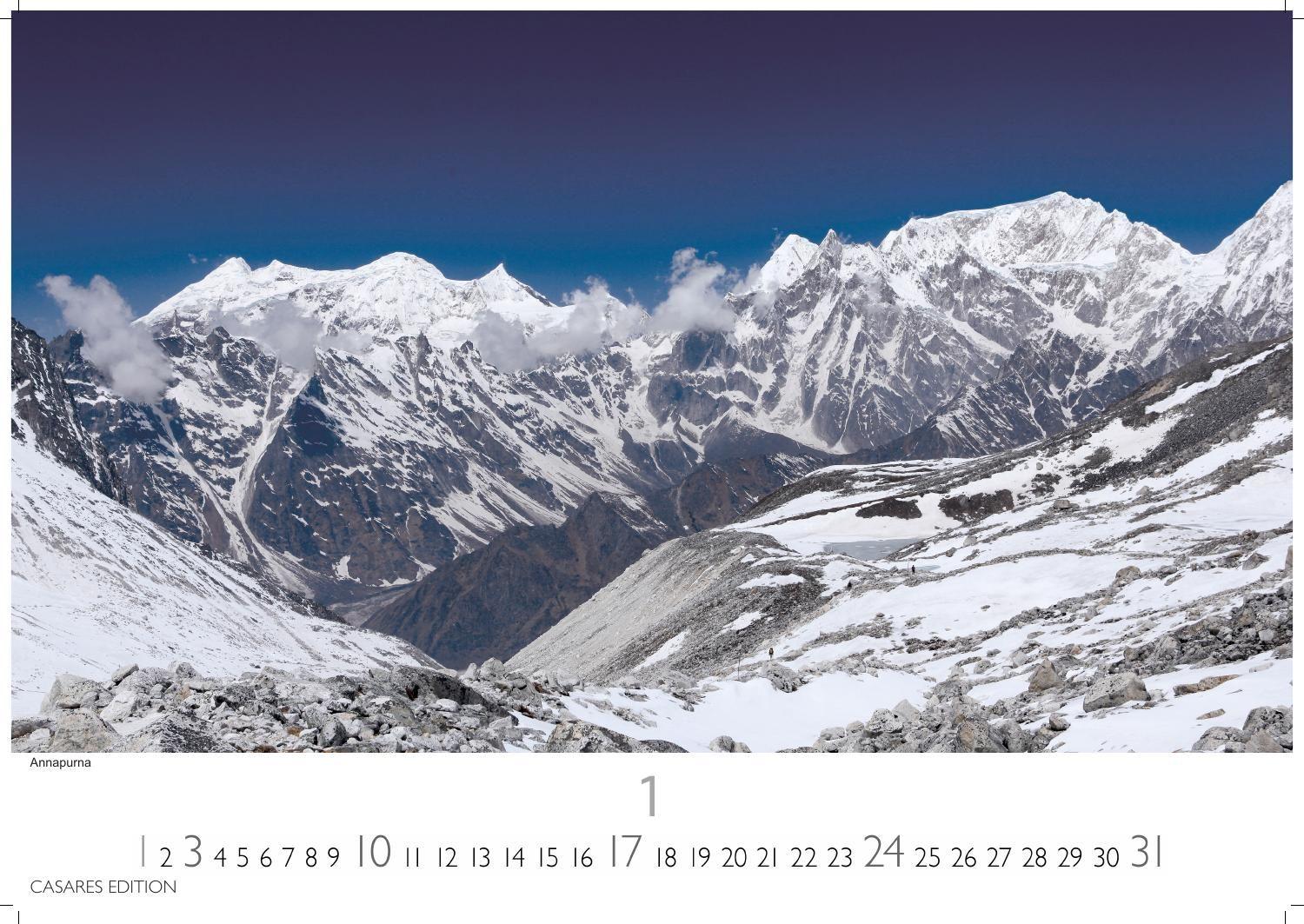 Beispielinhalt (Bild) Nepal Kalender 2027 - Wandkalender | Fotokalender Asien 24x35cm - Atemberaubende Fotos der Himalaya-Gipfel, Tempel und heiligen Stätten Nepals