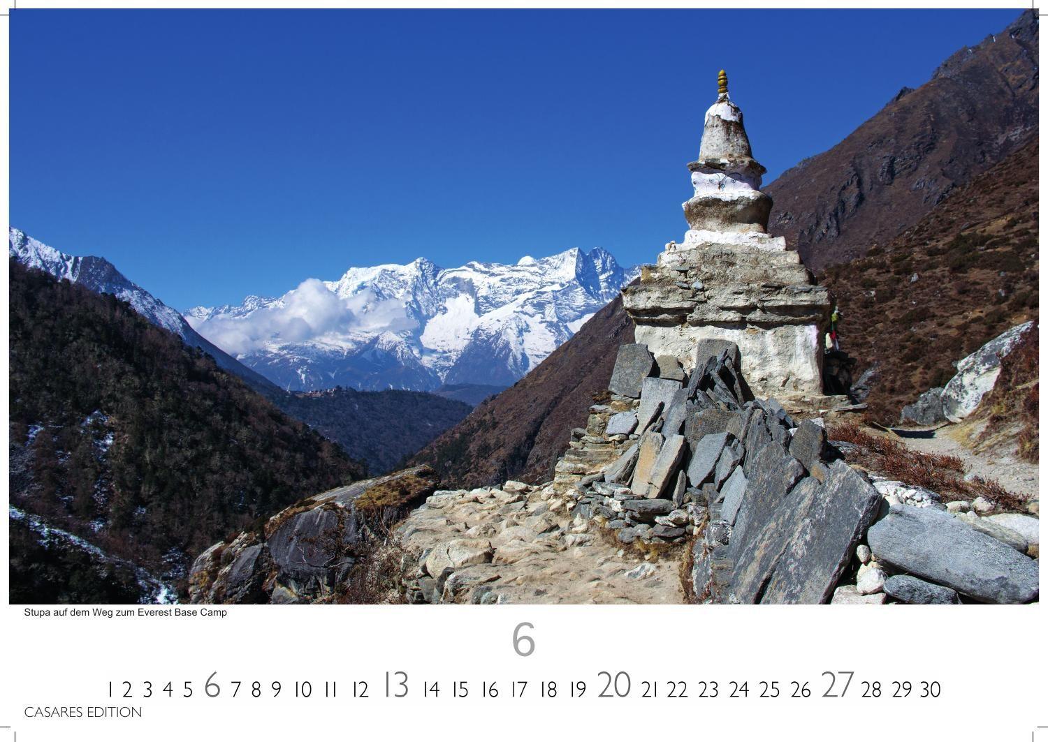 Beispielinhalt (Bild) Nepal Kalender 2027 - Wandkalender | Fotokalender Asien 24x35cm - Atemberaubende Fotos der Himalaya-Gipfel, Tempel und heiligen Stätten Nepals