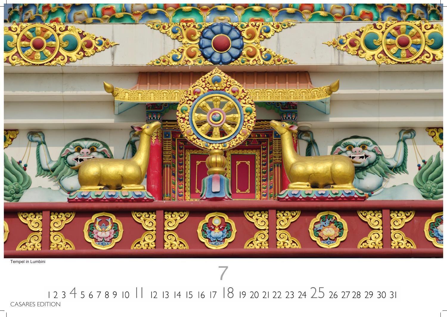 Beispielinhalt (Bild) Nepal Kalender 2027 - Wandkalender | Fotokalender Asien 24x35cm - Atemberaubende Fotos der Himalaya-Gipfel, Tempel und heiligen Stätten Nepals