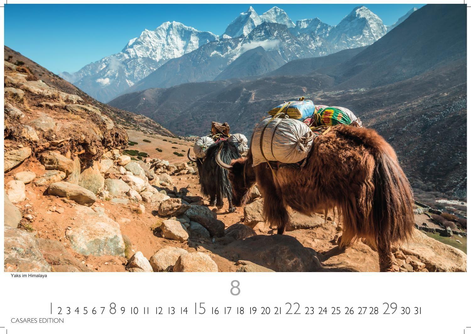 Beispielinhalt (Bild) Nepal Kalender 2027 - Wandkalender | Fotokalender Asien 24x35cm - Atemberaubende Fotos der Himalaya-Gipfel, Tempel und heiligen Stätten Nepals