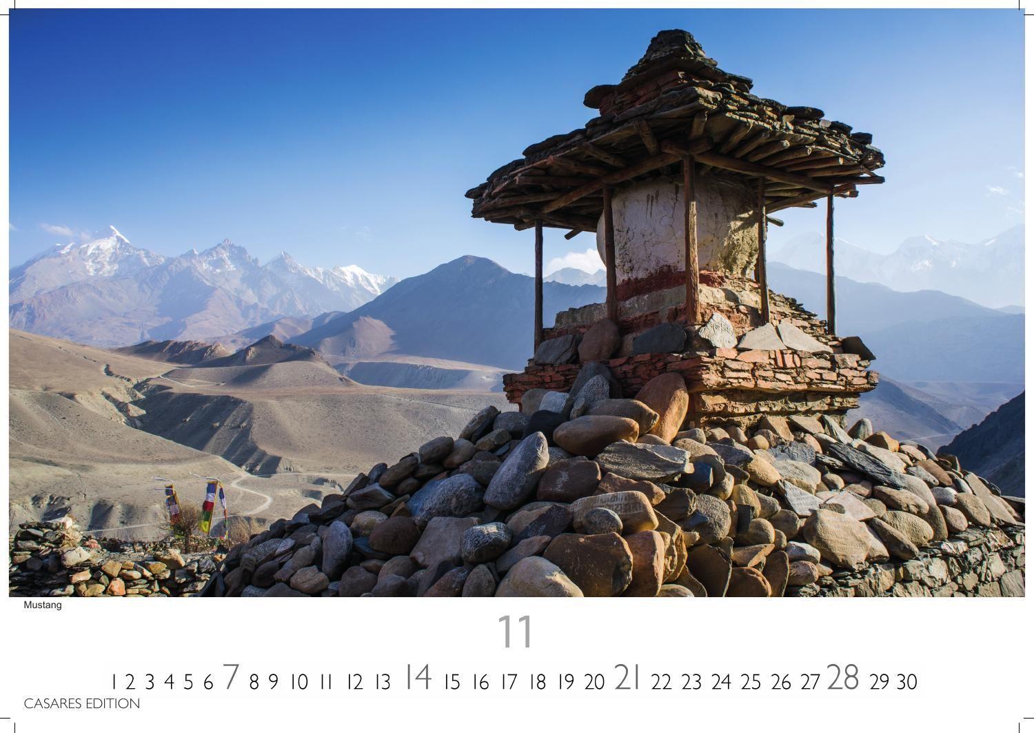 Beispielinhalt (Bild) Nepal Kalender 2027 - Wandkalender | Fotokalender Asien 24x35cm - Atemberaubende Fotos der Himalaya-Gipfel, Tempel und heiligen Stätten Nepals