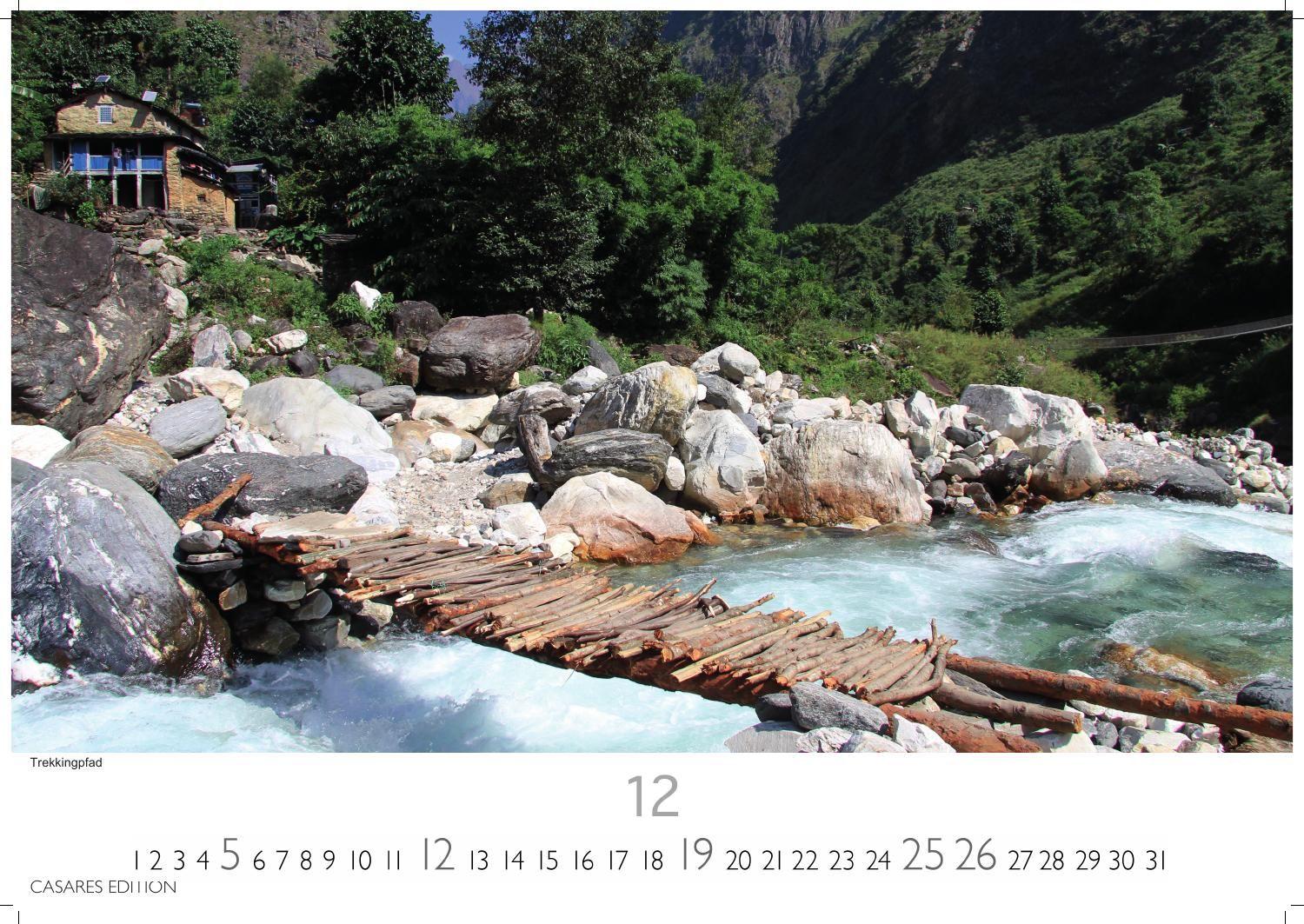Beispielinhalt (Bild) Nepal Kalender 2027 - Wandkalender | Fotokalender Asien 24x35cm - Atemberaubende Fotos der Himalaya-Gipfel, Tempel und heiligen Stätten Nepals
