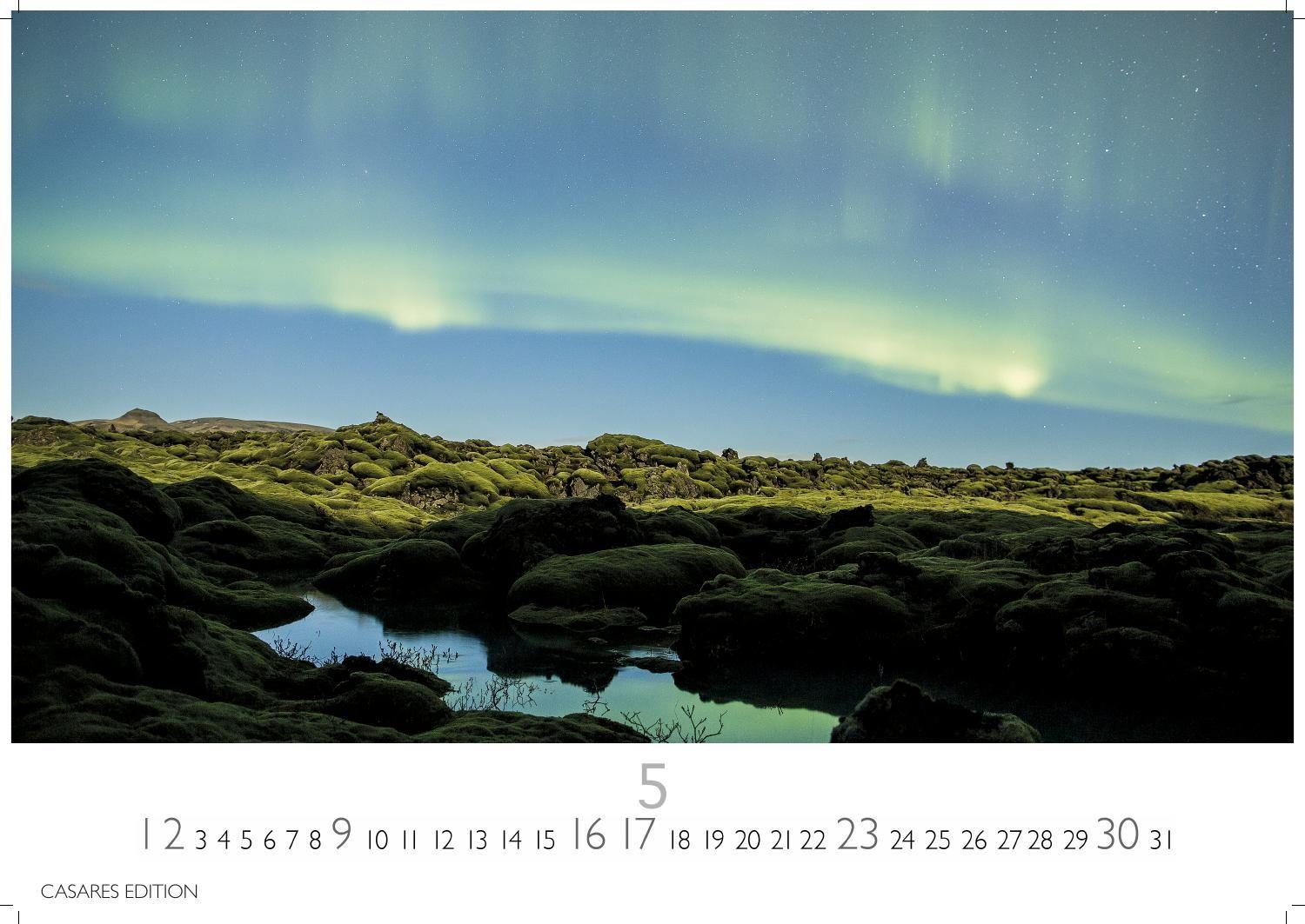 Beispielinhalt (Bild) Polarlicht Kalender 2027 - Wandkalender | Fotokalender Naturkalender 35x50cm Grosses Format - Erleben Sie die Magie der Aurora Borealis - für Naturenthusiasten