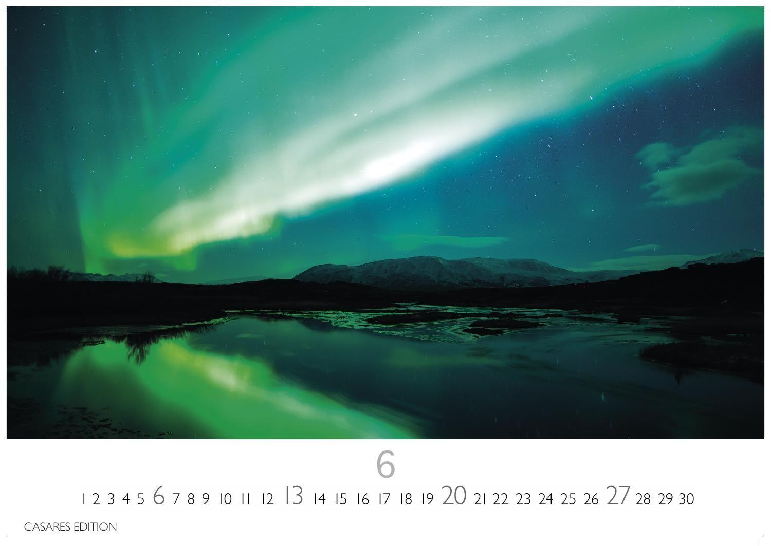 Beispielinhalt (Bild) Polarlicht Kalender 2027 - Wandkalender | Fotokalender Naturkalender 35x50cm Grosses Format - Erleben Sie die Magie der Aurora Borealis - für Naturenthusiasten