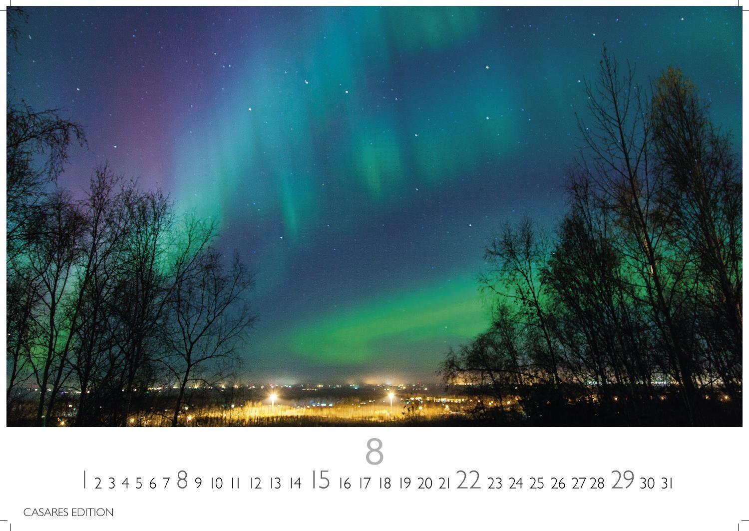 Beispielinhalt (Bild) Polarlicht Kalender 2027 - Wandkalender | Fotokalender Naturkalender 35x50cm Grosses Format - Erleben Sie die Magie der Aurora Borealis - für Naturenthusiasten