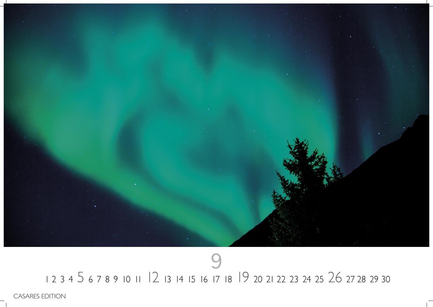 Beispielinhalt (Bild) Polarlicht Kalender 2027 - Wandkalender | Fotokalender Naturkalender 35x50cm Grosses Format - Erleben Sie die Magie der Aurora Borealis - für Naturenthusiasten