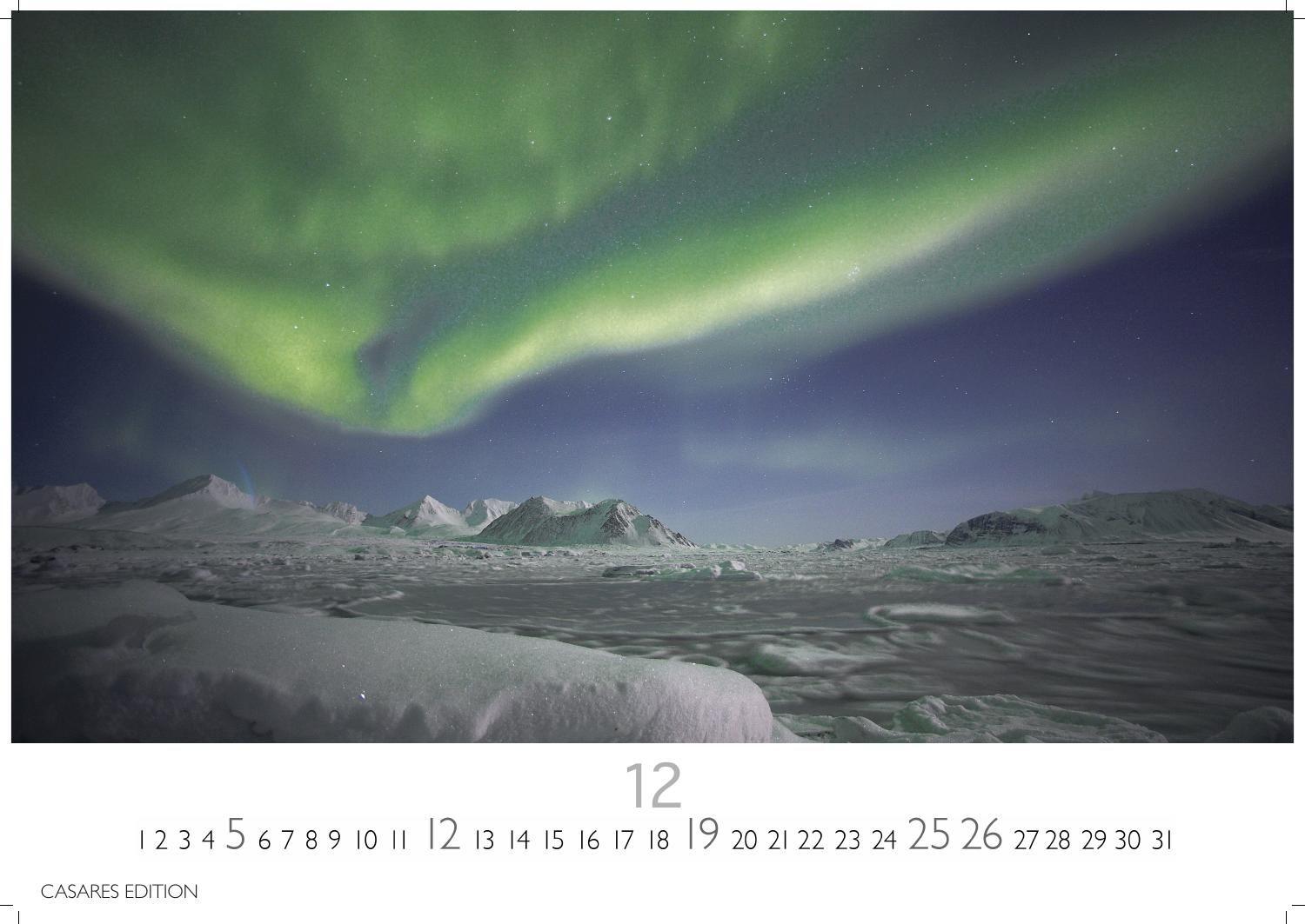 Beispielinhalt (Bild) Polarlicht Kalender 2027 - Wandkalender | Fotokalender Naturkalender 35x50cm Grosses Format - Erleben Sie die Magie der Aurora Borealis - für Naturenthusiasten
