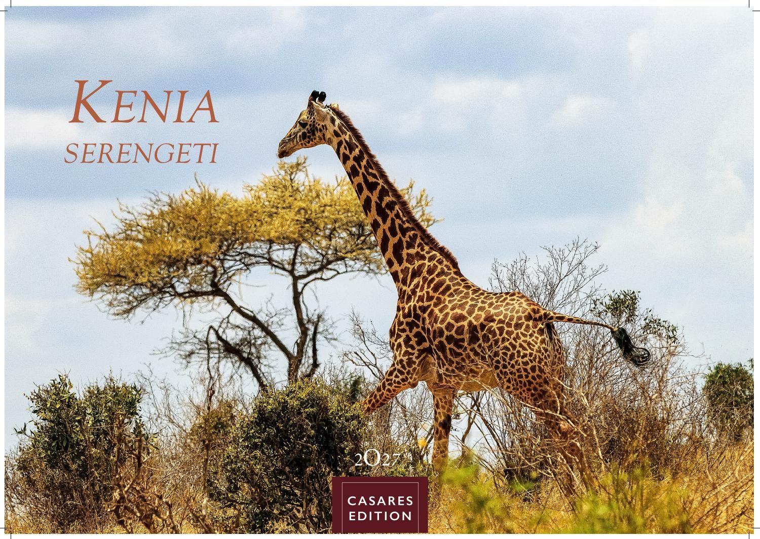 Vorderes Coverbild Kenia & Serengheti Kalender 2027 - Wandkalender | Fotokalender Afrika 35x50cm - Wunderschöne Tierkalender- und Naturschutzfotos.