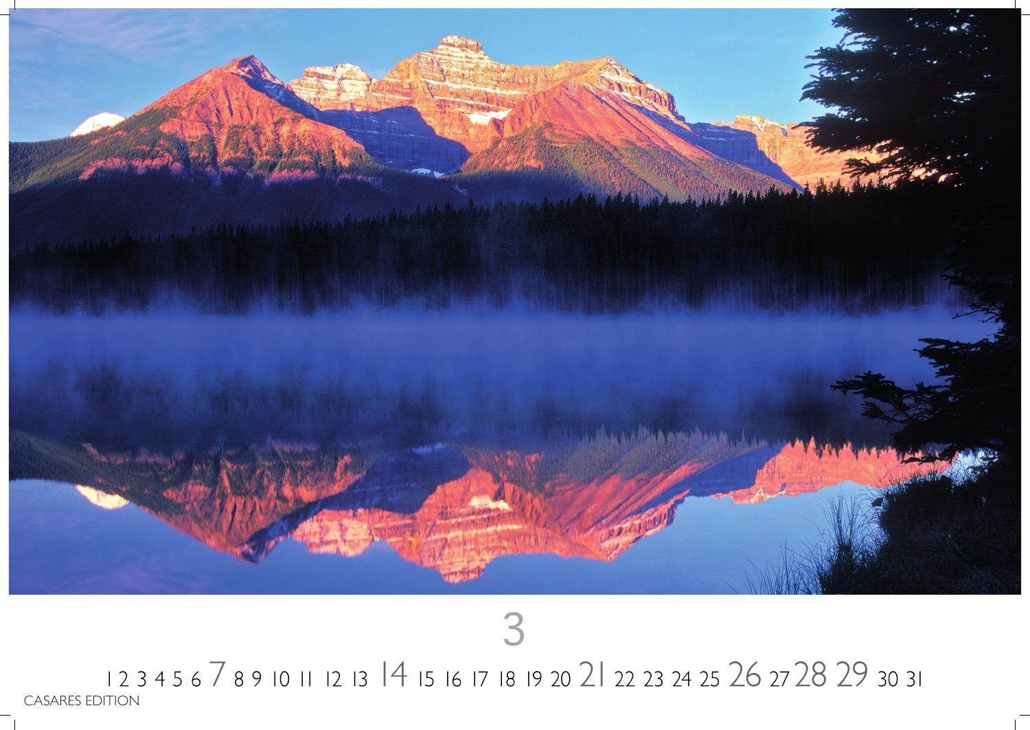 Beispielinhalt (Bild) Nordisches Licht Kalender 2027 - Wandkalender | Fotokalender Naturkalender 35x50cm- mit 12 faszinierenden Fotografien von Landschaften im mildem nordischen Licht