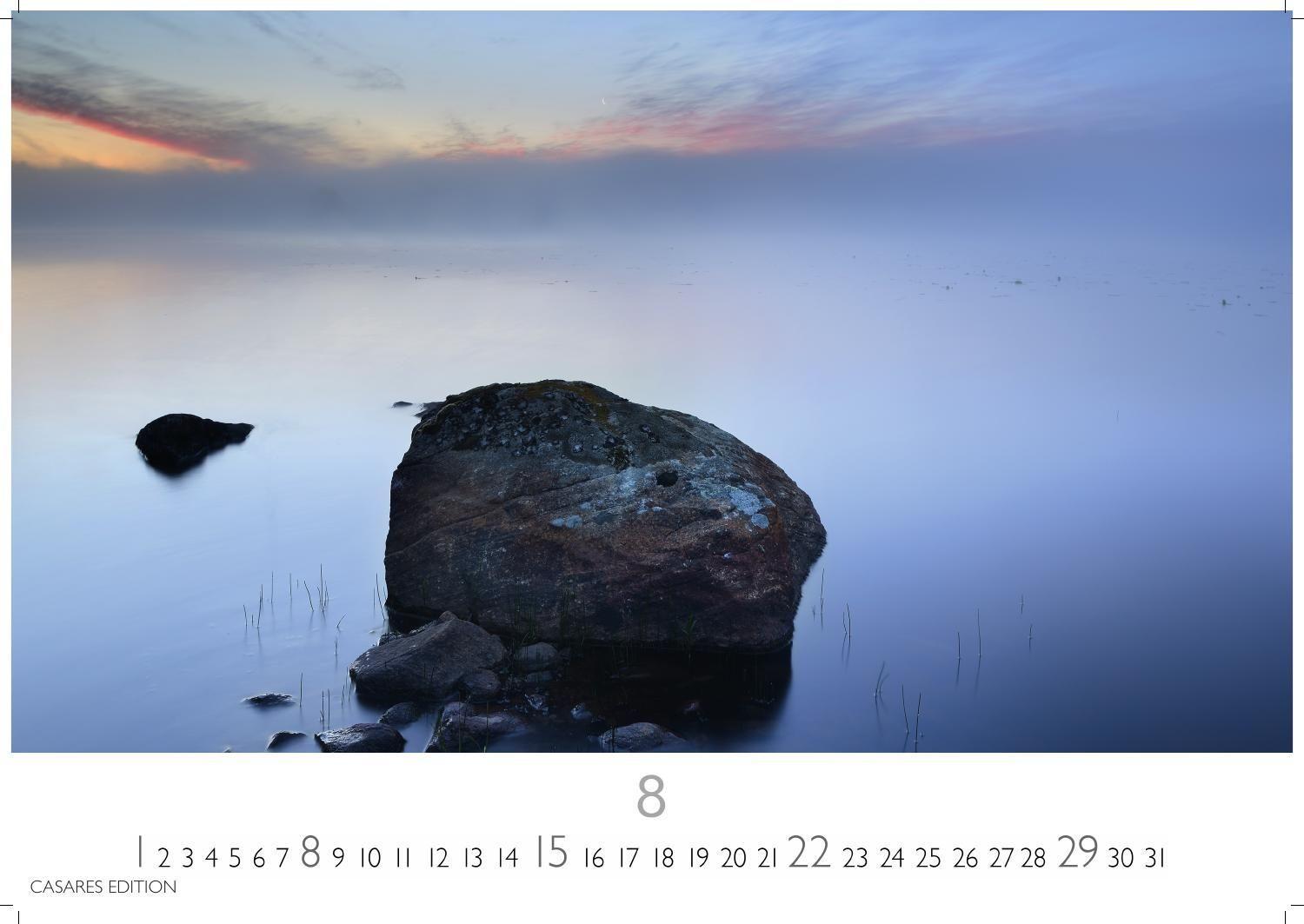 Beispielinhalt (Bild) Nordisches Licht Kalender 2027 - Wandkalender | Fotokalender Naturkalender 35x50cm- mit 12 faszinierenden Fotografien von Landschaften im mildem nordischen Licht