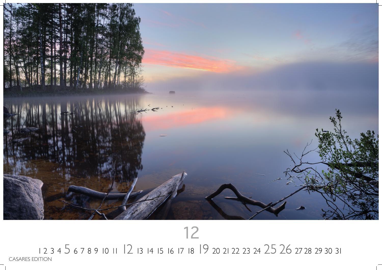 Beispielinhalt (Bild) Nordisches Licht Kalender 2027 - Wandkalender | Fotokalender Naturkalender 35x50cm- mit 12 faszinierenden Fotografien von Landschaften im mildem nordischen Licht