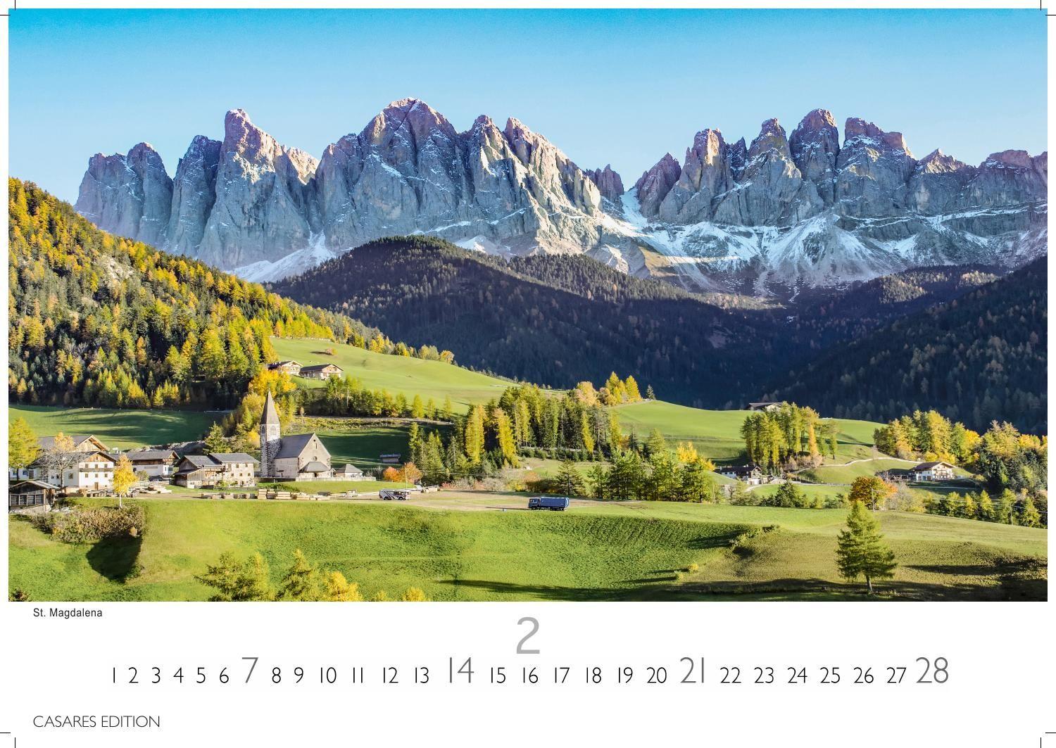 Beispielinhalt (Bild) Südtirol Kalender 2027 - Wandkalender | Fotokalender Italien 35x50cm - 12 eindrucksvolle Fotografien aus Südtirol